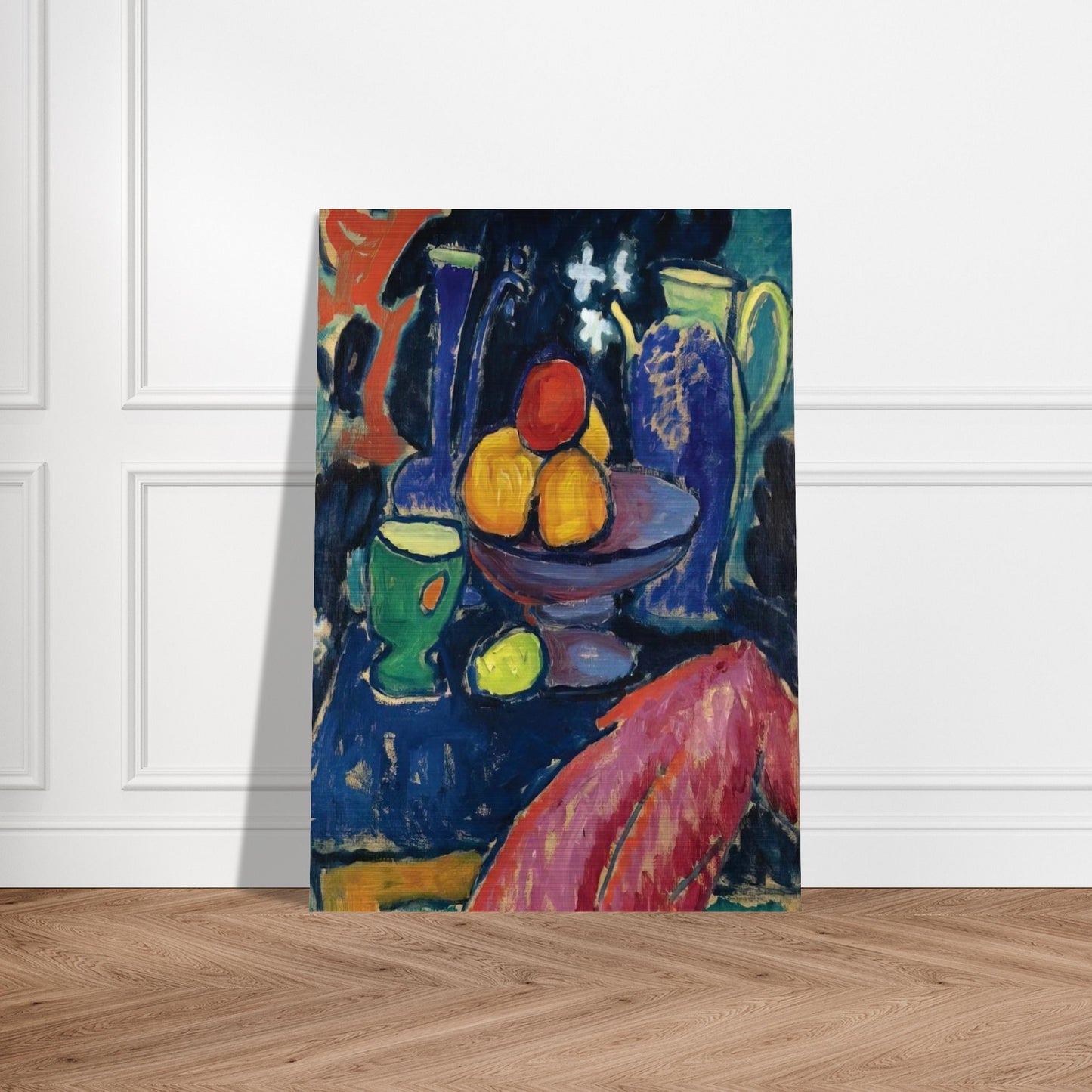 STILL LIFE WITH JUG 1913 - Alexej von Jawlensky Brushed Aluminum Print - 70x100 cm / 28x40 inches | Alexej von Jawlensky Aluminum Print | Alexej von Jawlensky Prints