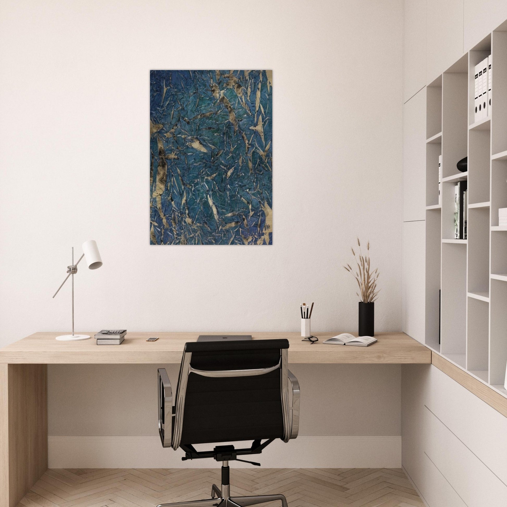 ³M.C.2² Mariale - 1962 - Simon Hantai Brushed Aluminum Print - 70x100 cm / 28x40 inches | Simon Hantai Aluminum Print | Simon Hantai Prints