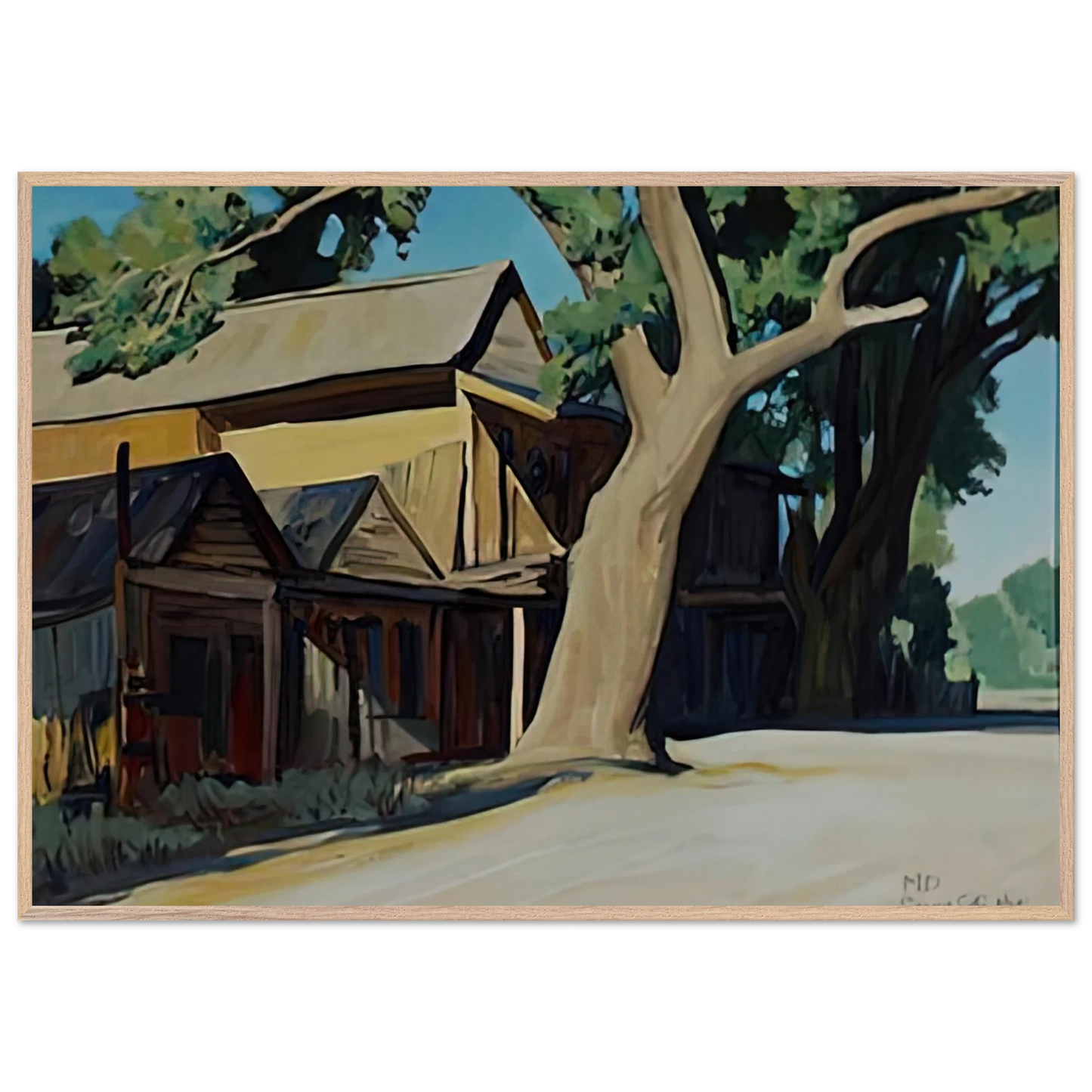 Maynard Dixon - OLD CHINATOWN CARSON CITY NEVADA 1937 Wall art - 70x100 cm / 28x40 inches - Fine Art Poster-canvas - -