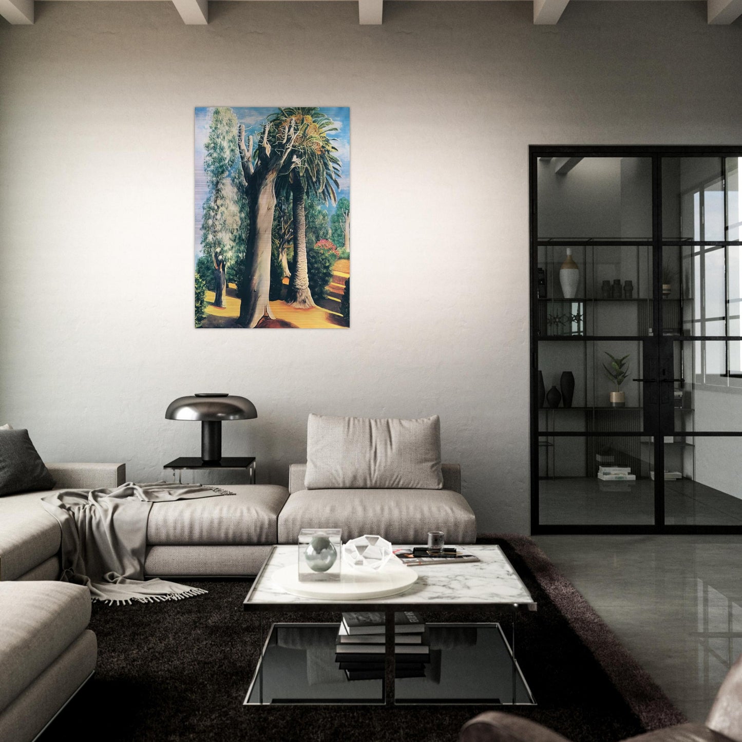 EUCALYPTUS AND PALM 1935 - Moise Kisling Brushed Aluminum Print - 70x100 cm / 28x40 inches | Moise Kisling Aluminum Print | Moise Kisling Prints