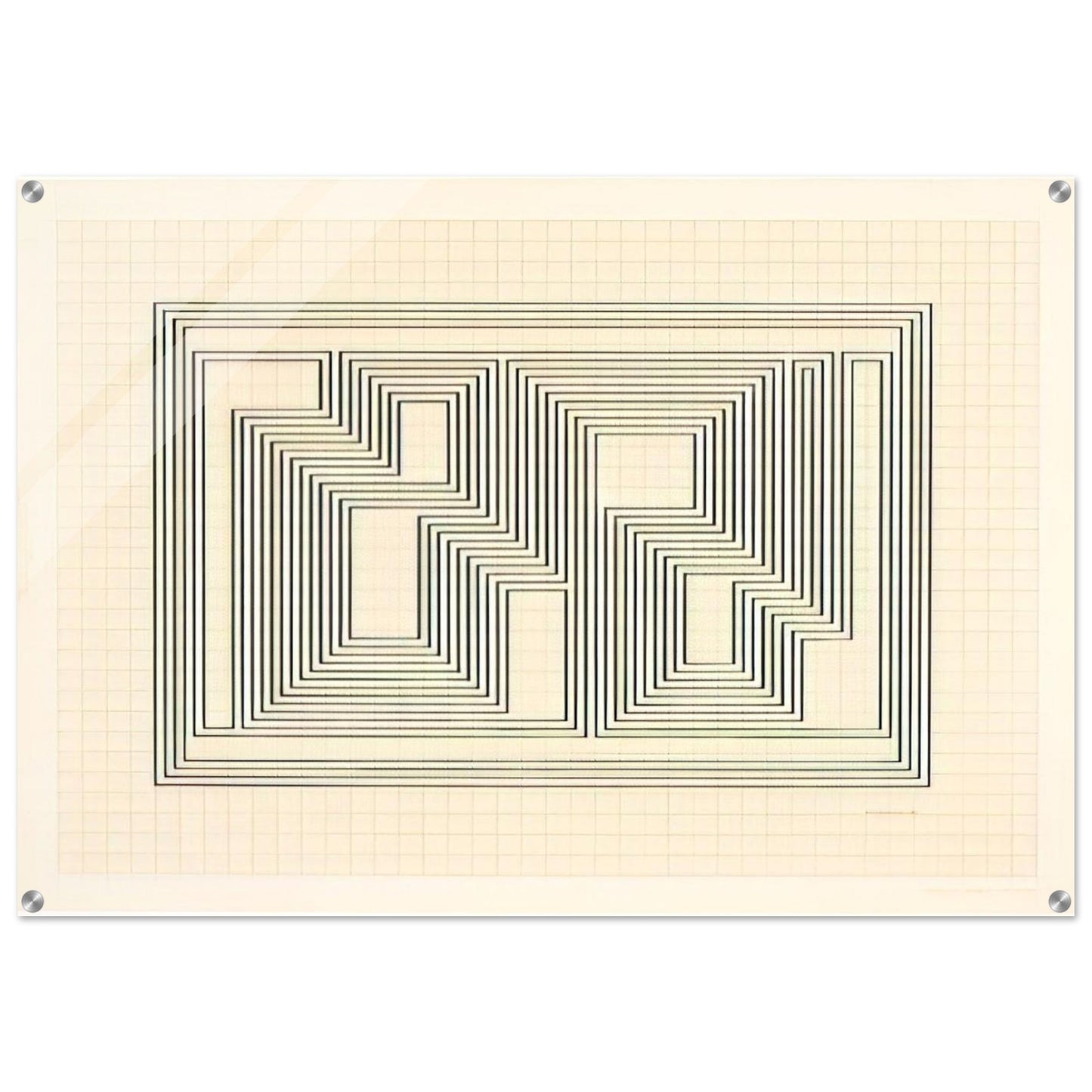 GRAPHIC TECTONIC 1941 - Josef Albers Acrylic Print - 70x100 cm / 28x40″ inches