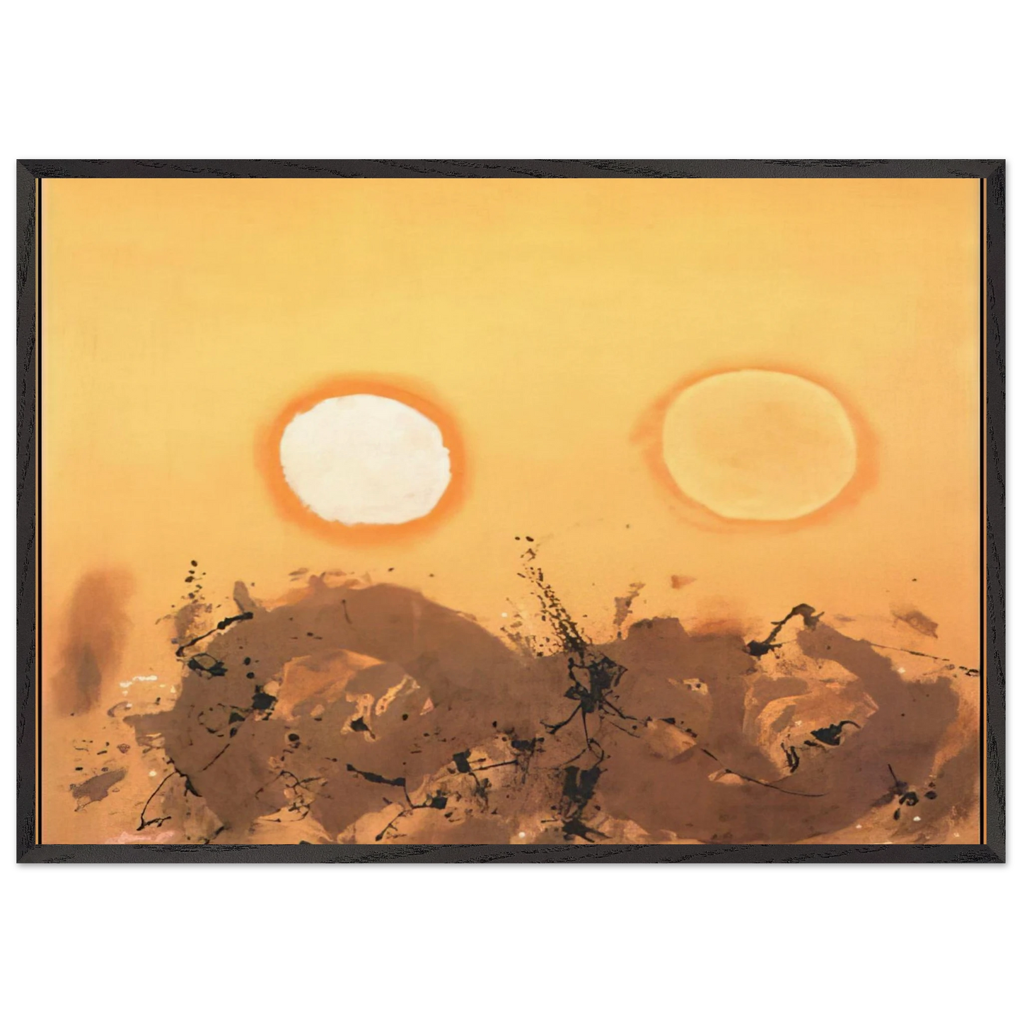 Duet - 1962 - Adolph Gottlieb 70x100 cm / 28x40 inches Framed Art Print – Black Wooden Frame