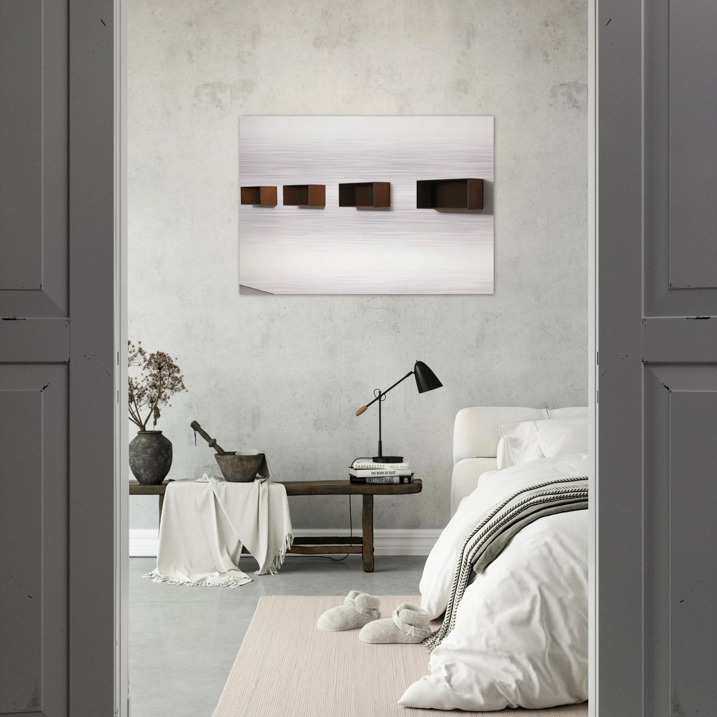 Untitled 90-9 Donaldson - 1990 - Donald Judd Brushed Aluminum Print - 70x100 cm / 28x40 inches | Donald Judd Aluminum Print | Donald Judd Prints
