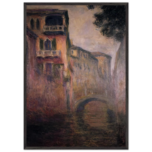Rio della Salute 02 - claude monet 70x100 cm / 28x40 inches Framed Art Print – Black Wooden Frame