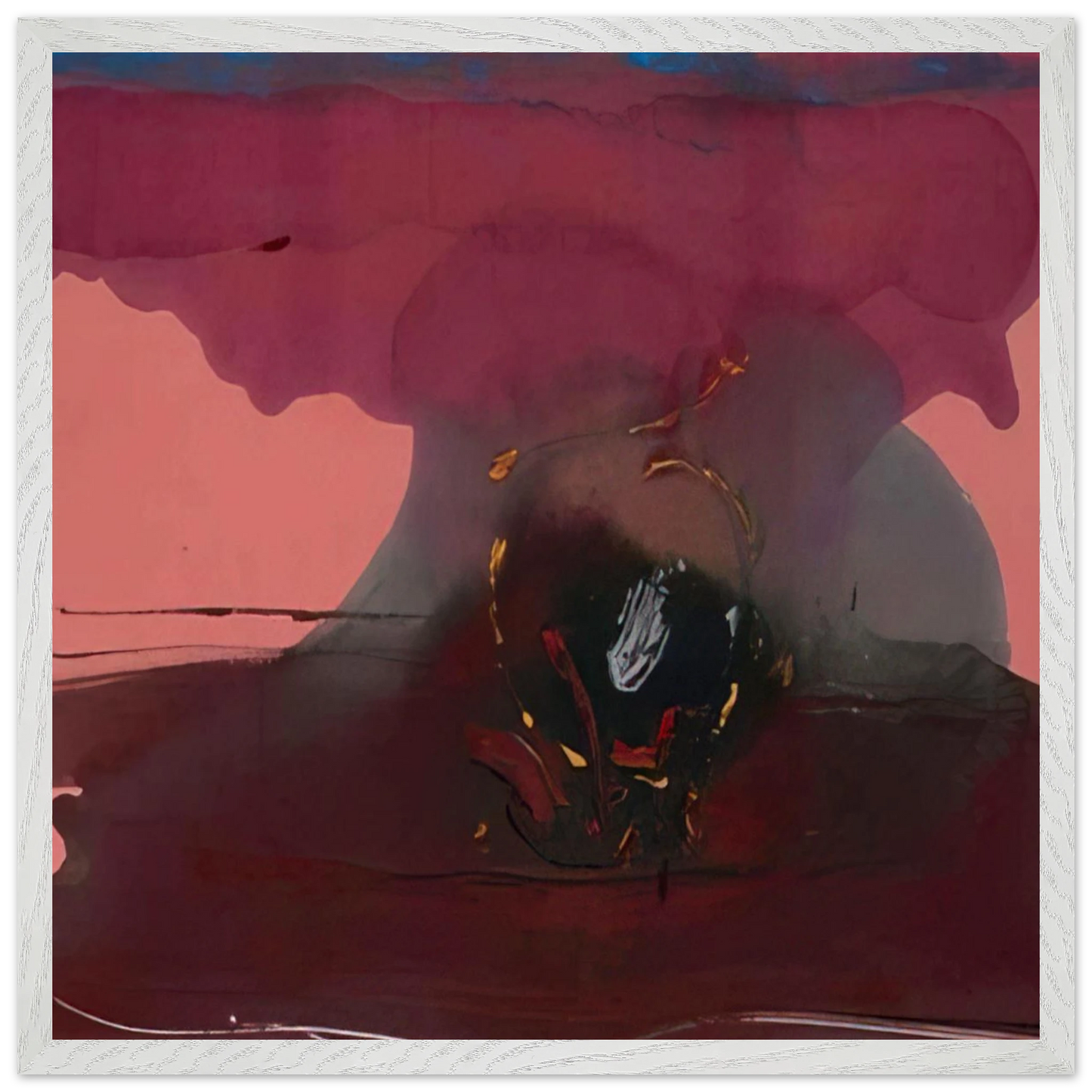 Helen Frankenthaler - Harbinger - 1986 Wall art - A3 (29.7 x 42  cm) - Premium Wooden Framed Poster With Fine Art Paper-canvas - Black frame