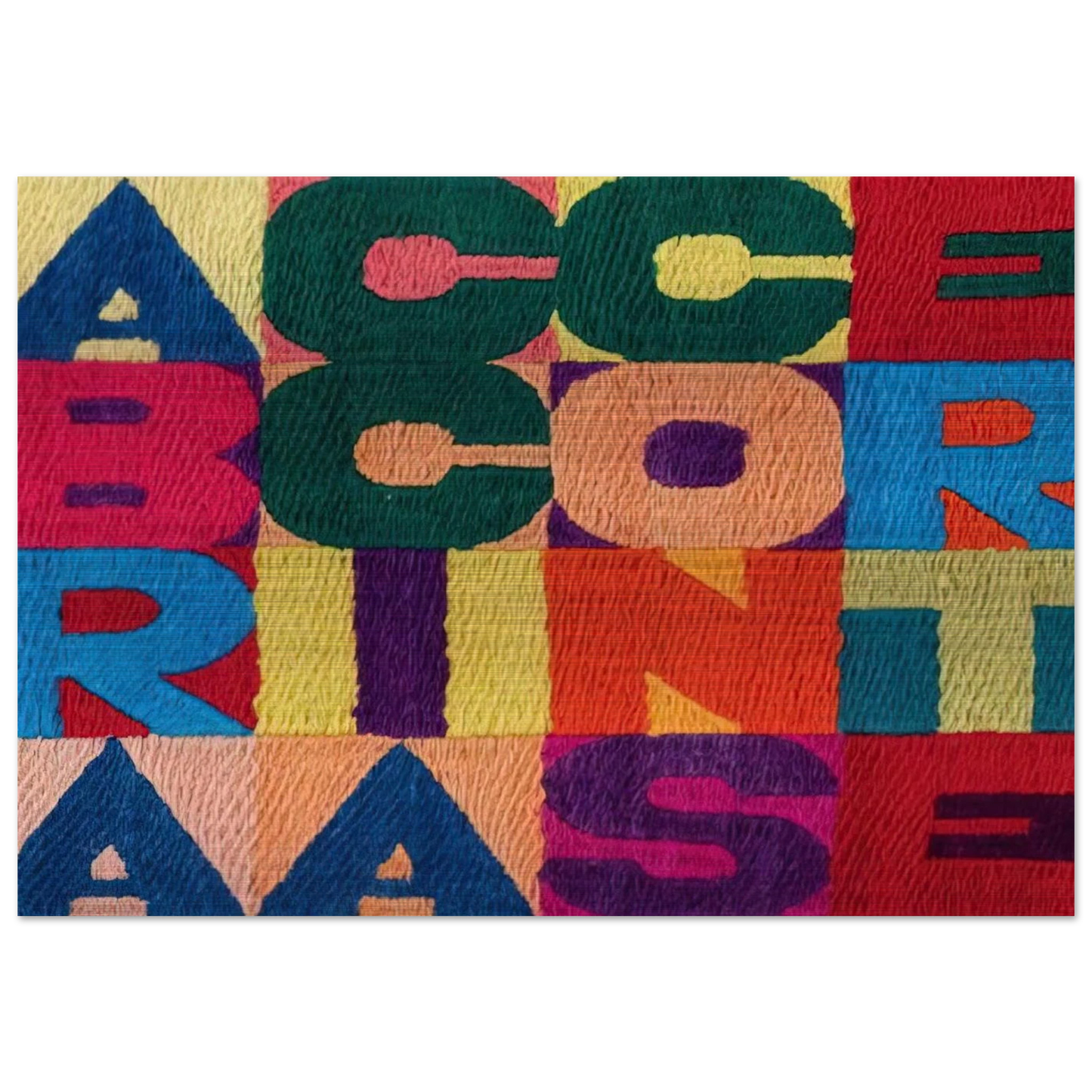 A BRACCIA CONSERTE 1994 - Alighiero Boetti Brushed Aluminum Print - 70x100 cm / 28x40 inches | Alighiero Boetti Aluminum Print | Alighiero Boetti Prints