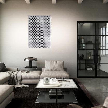 PAUSE 1964 - Bridget Riley Brushed Aluminum Print - 70x100 cm / 28x40 inches | Bridget Riley Aluminum Print | Bridget Riley Prints