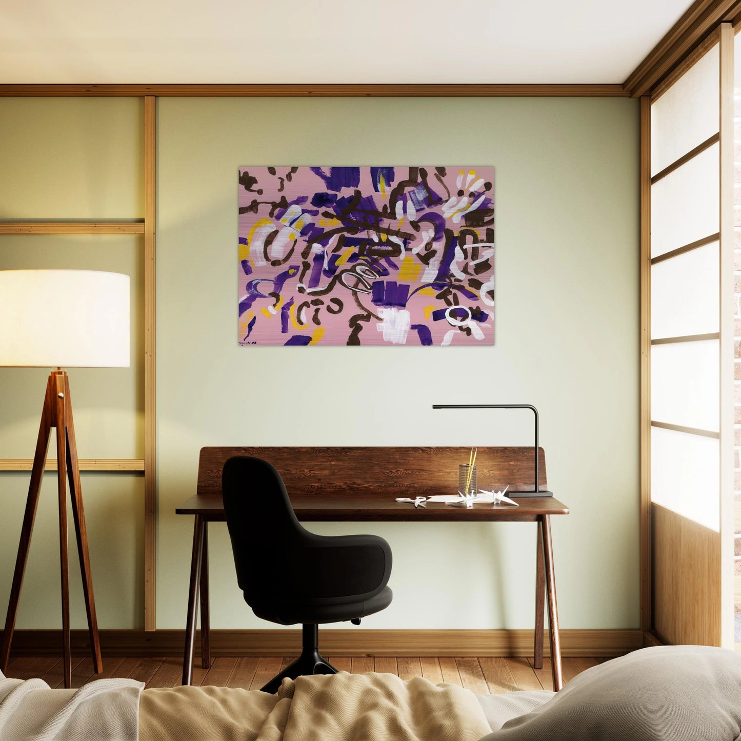Rosa-Viola-Bianco - 1968 - Carla Accardi Brushed Aluminum Print - 70x100 cm / 28x40 inches | Carla Accardi Aluminum Print | Carla Accardi Prints