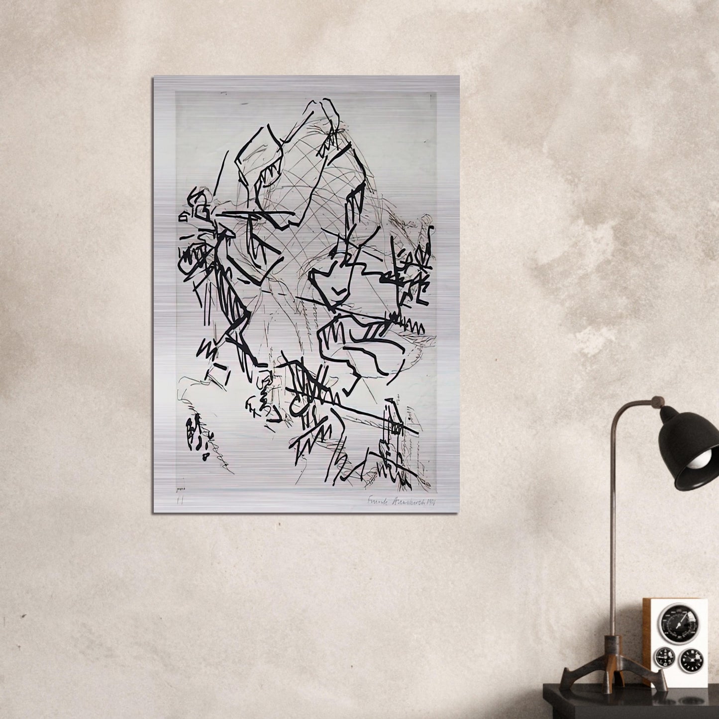 TREE AT TRETIRE II - Frank Auerbach Brushed Aluminum Print - 70x100 cm / 28x40 inches | Frank Auerbach Aluminum Print | Frank Auerbach Prints
