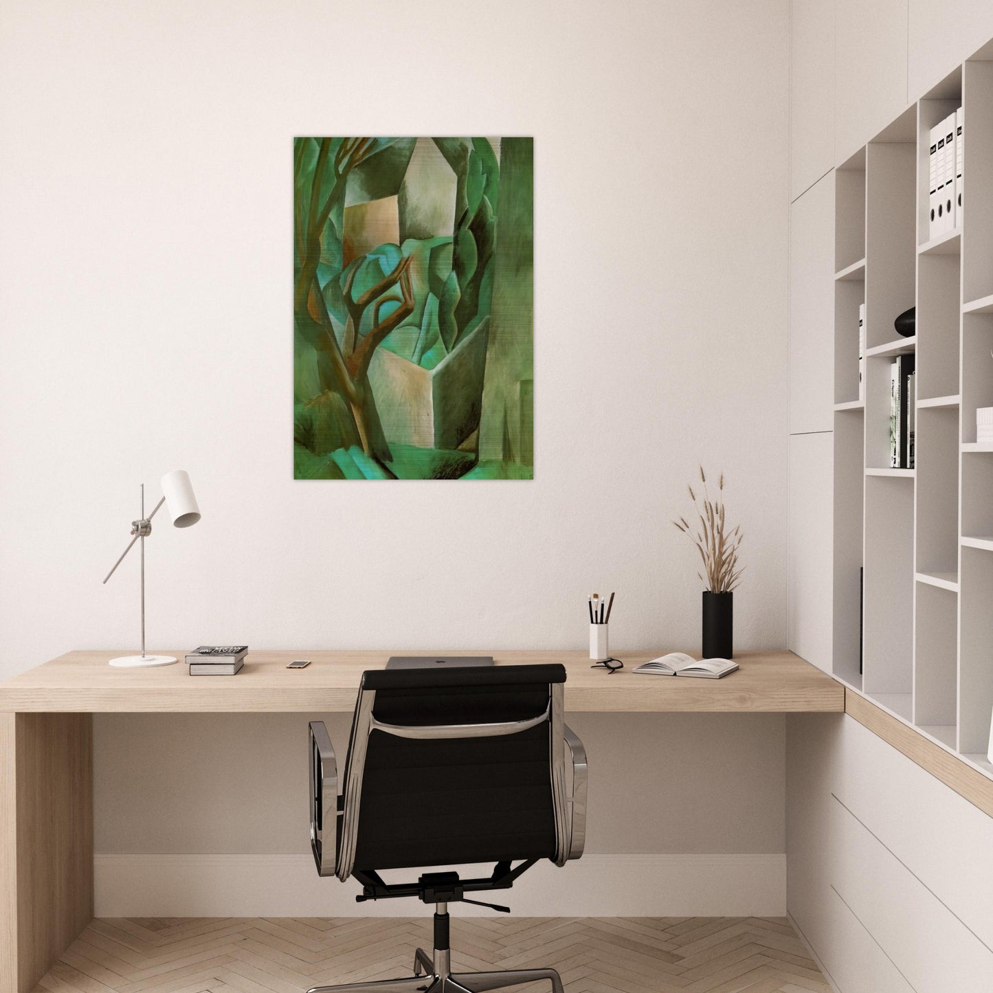 House in the garden - Pablo Picasso Brushed Aluminum Print - 70x100 cm / 28x40 inches | Pablo Picasso Aluminum Print | Pablo Picasso Prints