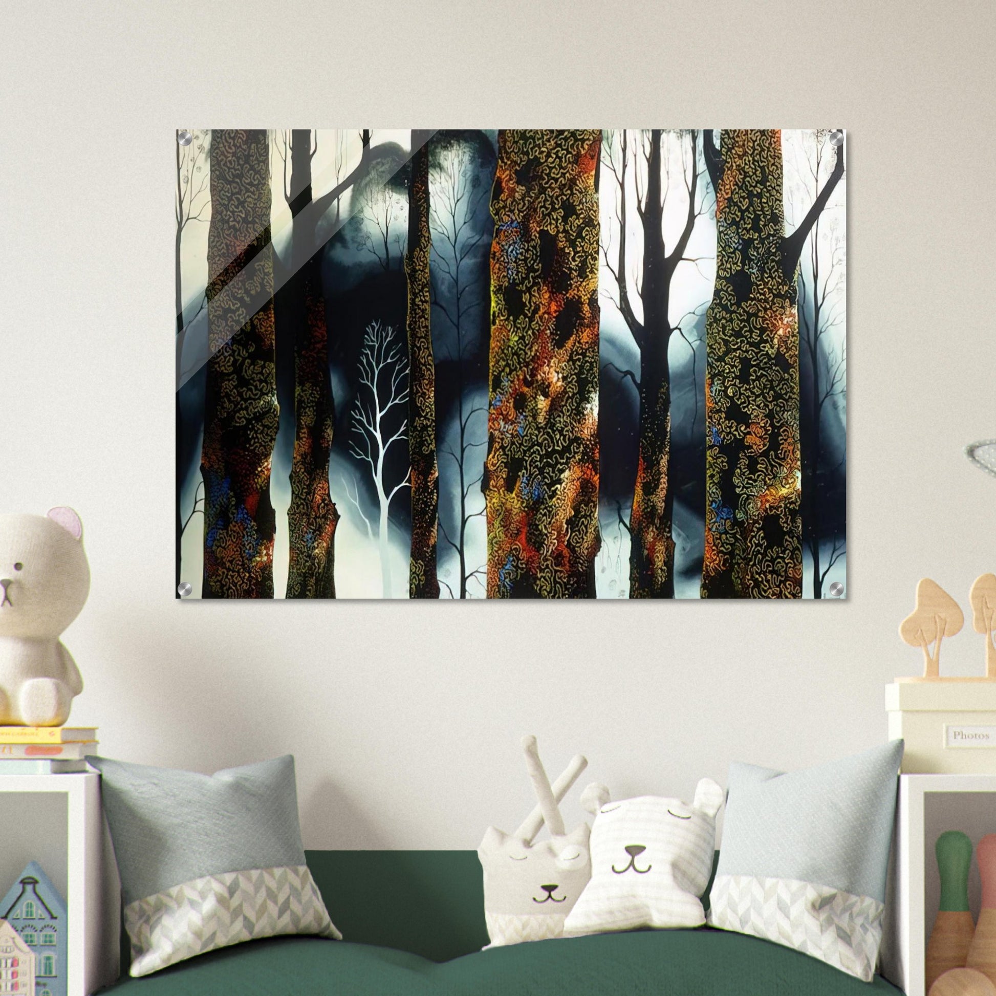 Jewel Trees - Eyvind Earle Acrylic Print - 70x100 cm / 28x40″ inches