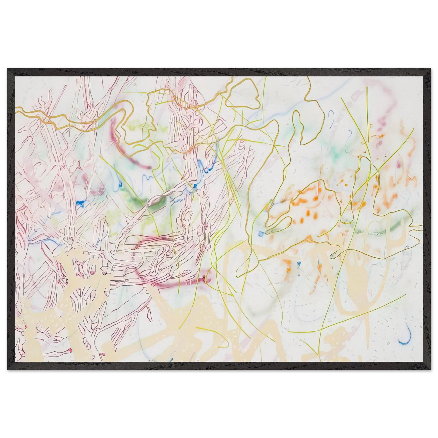 POLYTROPOS 1982 - Nancy Graves 70x100 cm / 28x40 inches Framed Art Print – Black Wooden Frame
