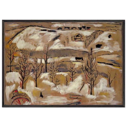 THE HILL - Man Ray 70x100 cm / 28x40 inches Framed Art Print – Black Wooden Frame