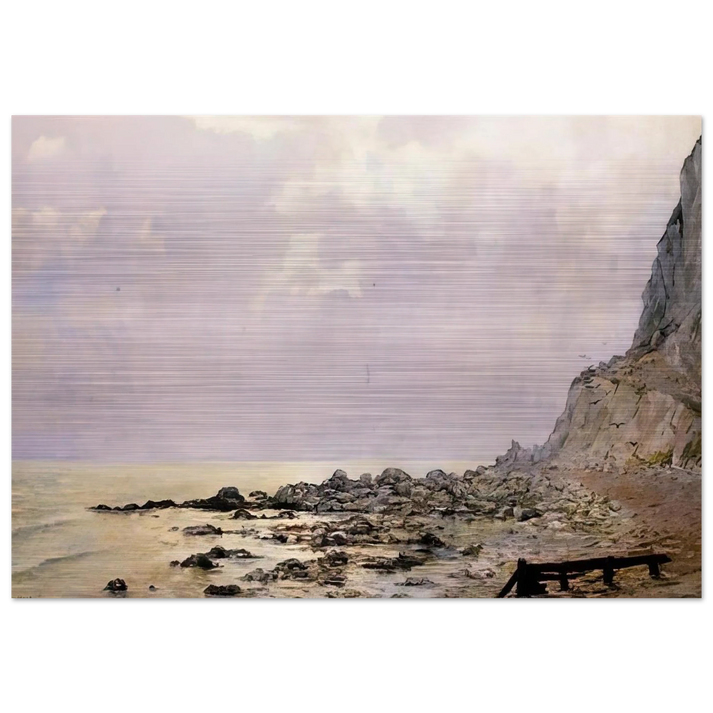 THE CLIFFS OF DOUVRES 1881 - Theo van Rysselberghe Brushed Aluminum Print - 70x100 cm / 28x40 inches | Theo van Rysselberghe Aluminum Print | Theo van Rysselberghe Prints