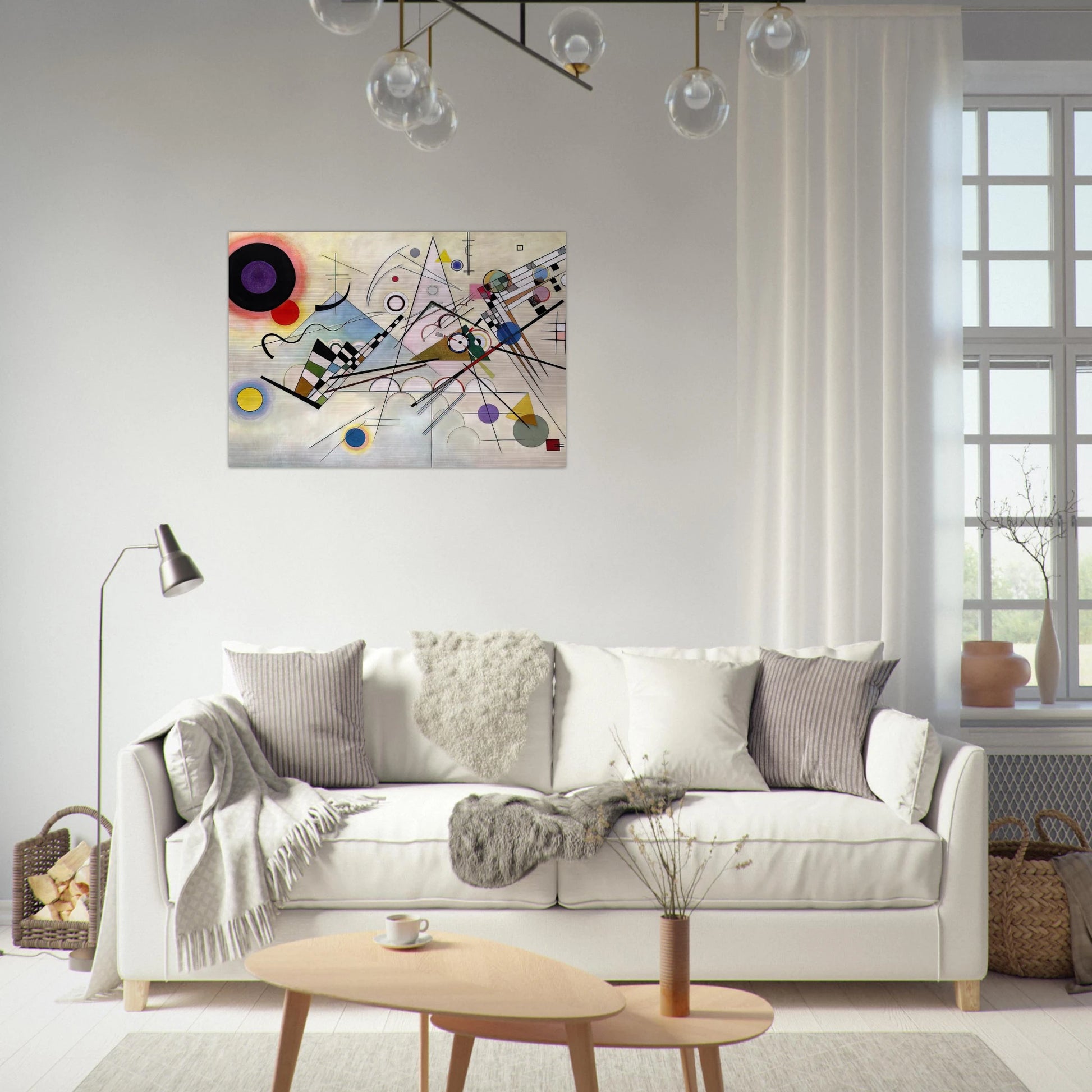 COMPOSITION 8 1923 - Wassily Kandinsky Brushed Aluminum Print - 70x100 cm / 28x40 inches | Wassily Kandinsky Aluminum Print | Wassily Kandinsky Prints