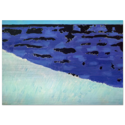 Sea Grasses and Blue Sea - 1958 - Milton Avery Brushed Aluminum Print - 70x100 cm / 28x40 inches | Milton Avery Aluminum Print | Milton Avery Prints