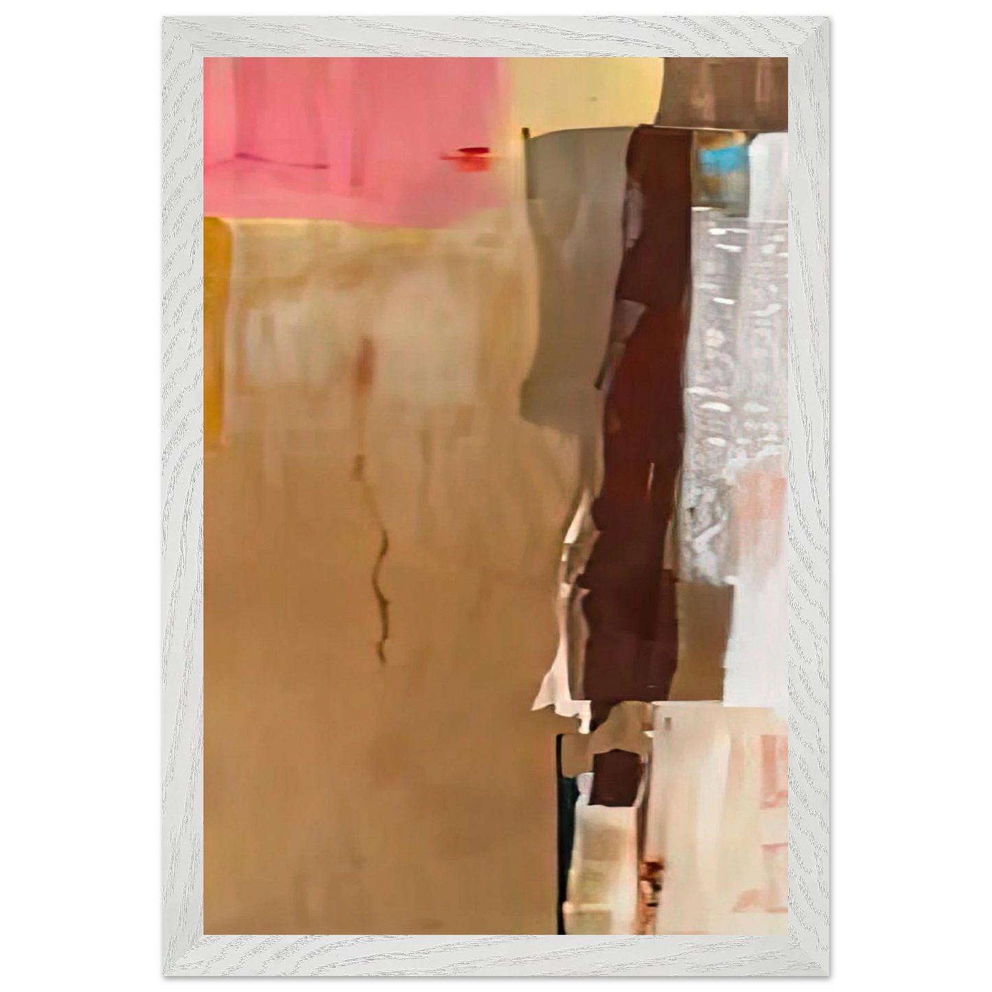 Helen Frankenthaler - Bistre I, 1976- Wall Art - 60x80 cm / 24x32 inches - Premium Wooden Framed Poster With Fine Art Paper-canvas - White frame