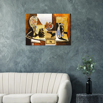 Still life on the dresser - Pablo Picasso Brushed Aluminum Print - 70x100 cm / 28x40 inches | Pablo Picasso Aluminum Print | Pablo Picasso Prints