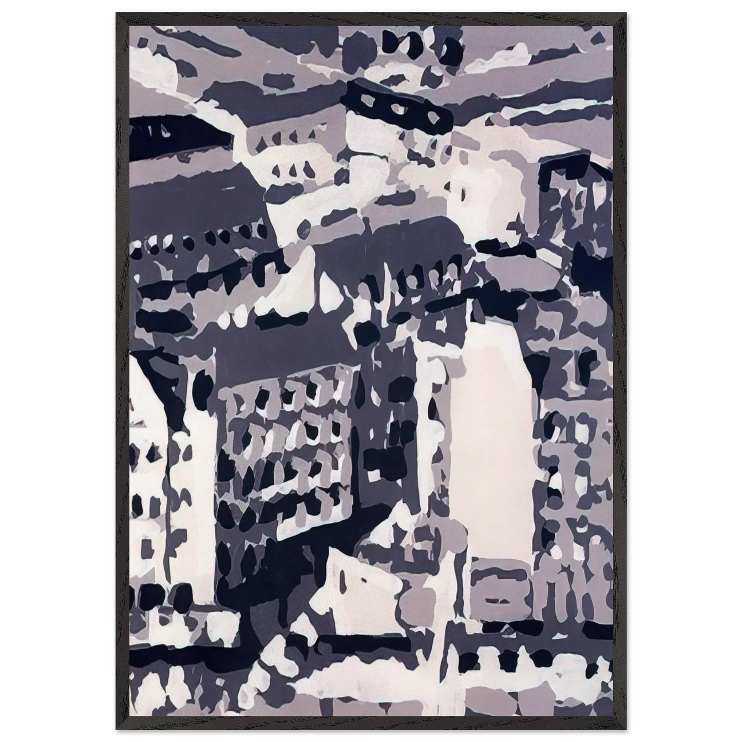 TOWNSCAPE 1969 2 - Gerhard Richter 70x100 cm / 28x40 inches Framed Art Print – Black Wooden Frame
