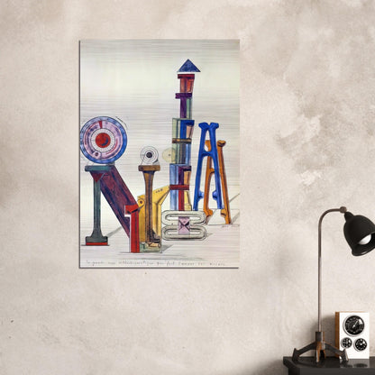 La Grande Roue Orthochromatique… - Max Ernst Brushed Aluminum Print - 70x100 cm / 28x40 inches | Max Ernst Aluminum Print | Max Ernst Prints