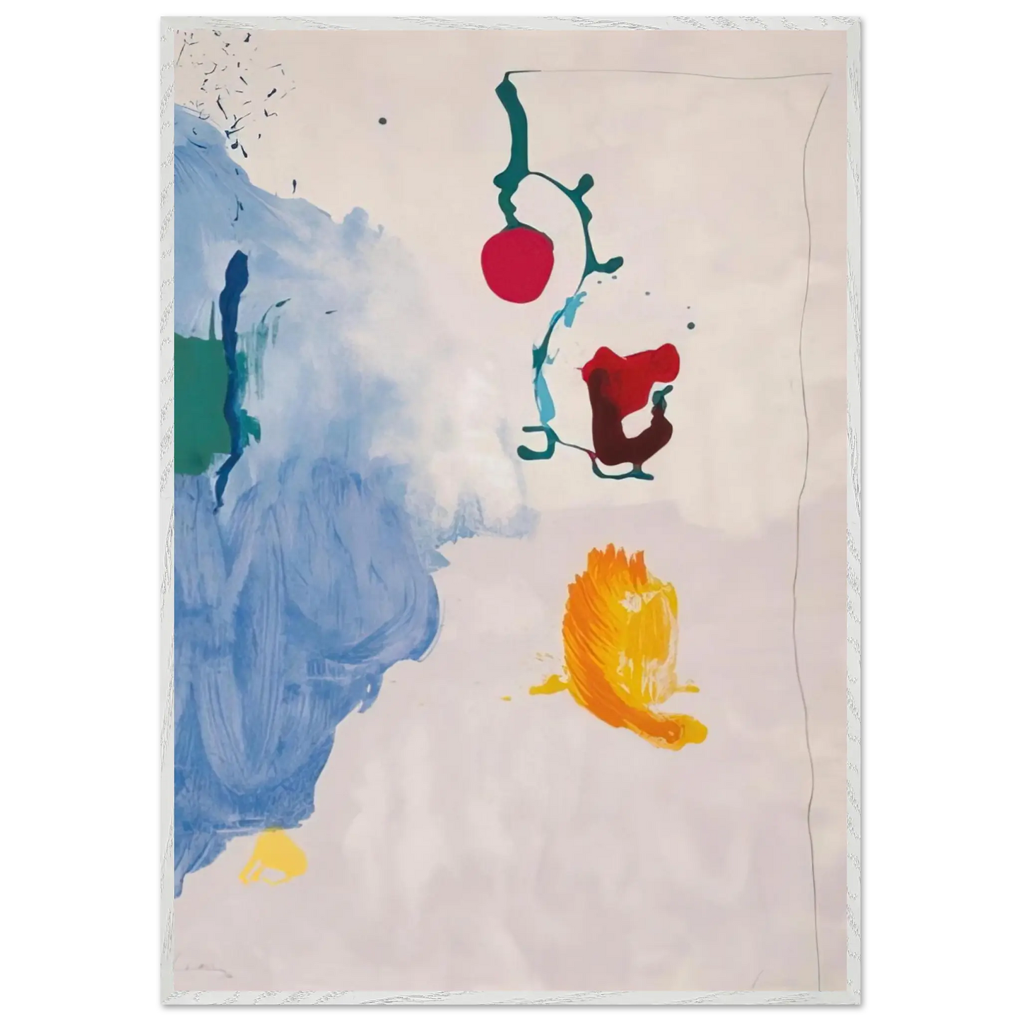 Helen Frankenthaler - Eve - 1995 Wall art - 45x60 cm / 18x24 Inches - Premium Wooden Framed Poster With Fine Art Paper - Wood frame
