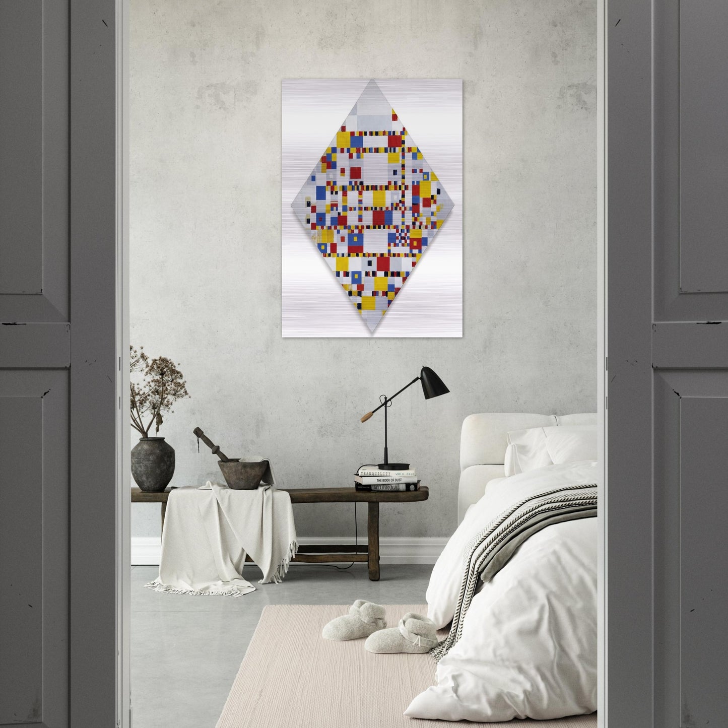 Victory Boogie Woogie - Piet Mondrian Brushed Aluminum Print - 70x100 cm / 28x40 inches | Piet Mondrian Aluminum Print | Piet Mondrian Prints
