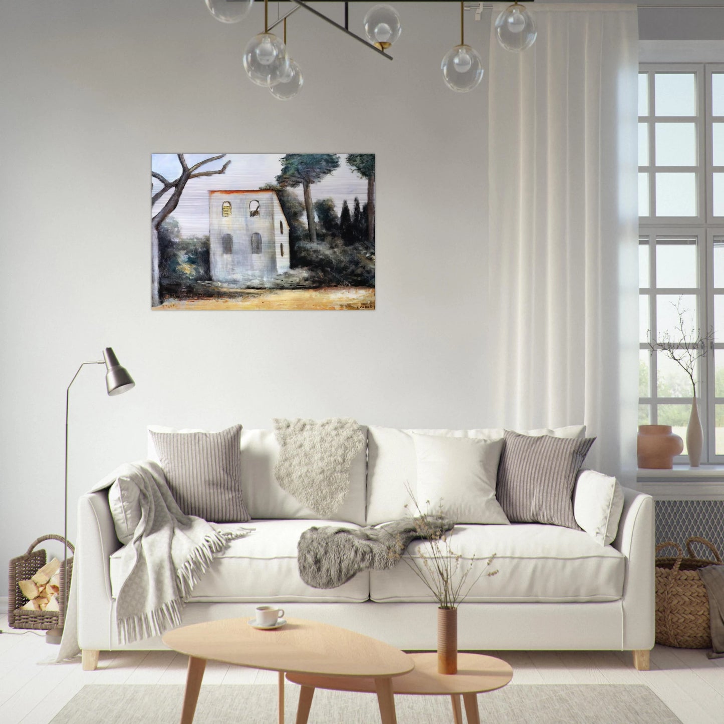 LA CASA ABBANDONATA 1930 - Carlo Carra Brushed Aluminum Print - 70x100 cm / 28x40 inches | Carlo Carra Aluminum Print | Carlo Carra Prints