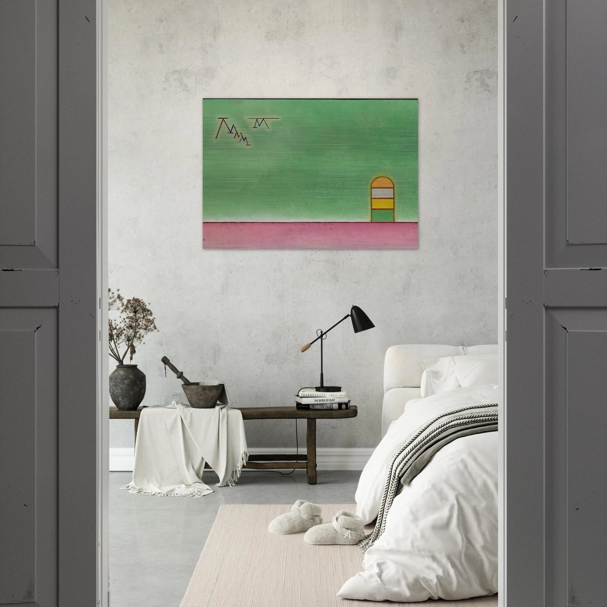 GREEN EMPTYNESS 1930 - Wassily Kandinsky Brushed Aluminum Print - 70x100 cm / 28x40 inches | Wassily Kandinsky Aluminum Print | Wassily Kandinsky Prints