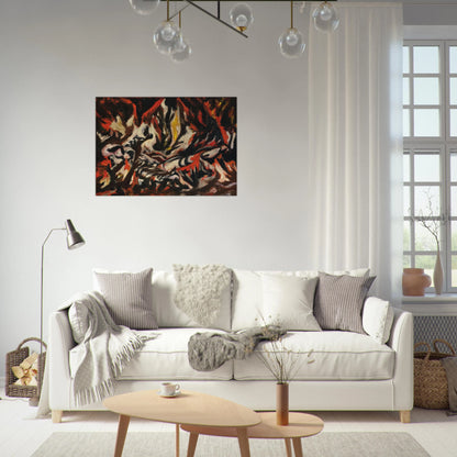 THE FLAME 1938 - Jackson Pollock Brushed Aluminum Print - 70x100 cm / 28x40 inches | Jackson Pollock Aluminum Print | Jackson Pollock Prints