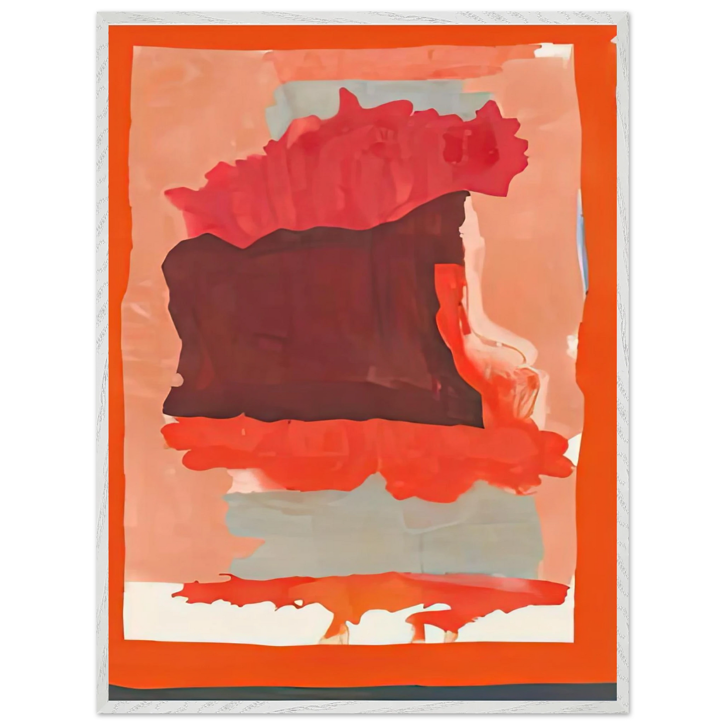 Helen Frankenthaler - Cape Orange, 1964- Wall Art - 21x29.7 cm / 8x12" - Premium Wooden Framed Poster With Fine Art Paper-canvas - Wood frame