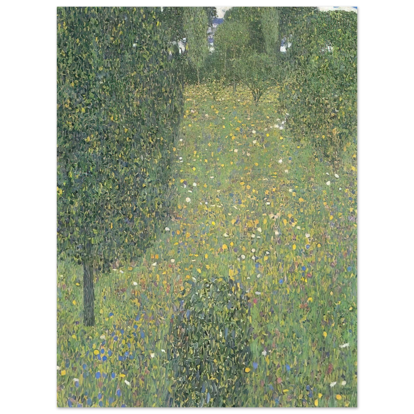 Gustav Klimt - LANDSCAPE GARDEN MEADOW IN FLOWER  75x100 cm / 30x40inches Fine Art Poster