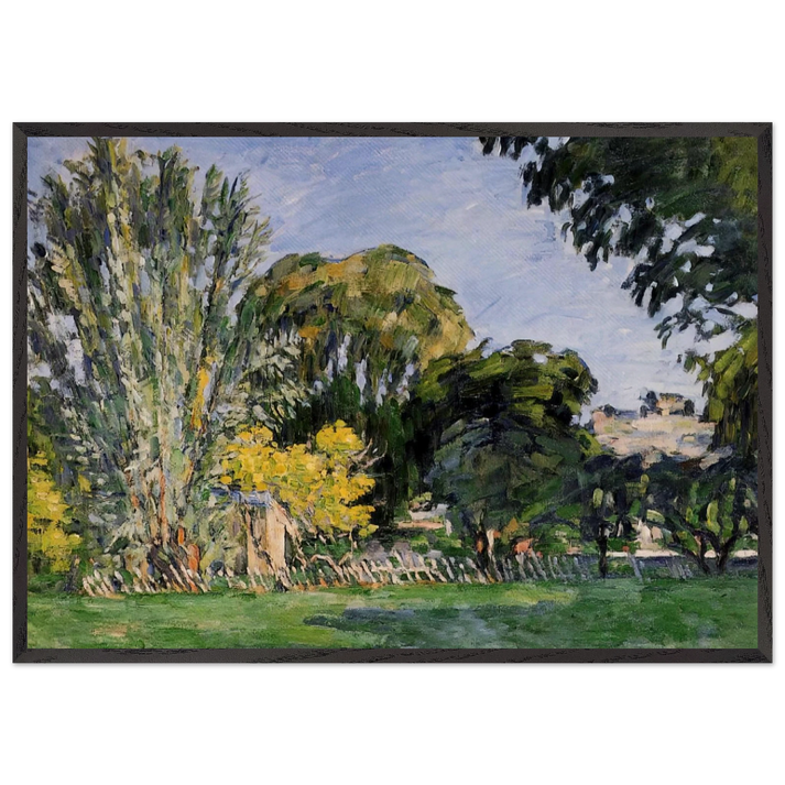 The Trees of Jas de Bouffan - Paul Cezanne 70x100 cm / 28x40 inches Framed Art Print – Black Wooden Frame