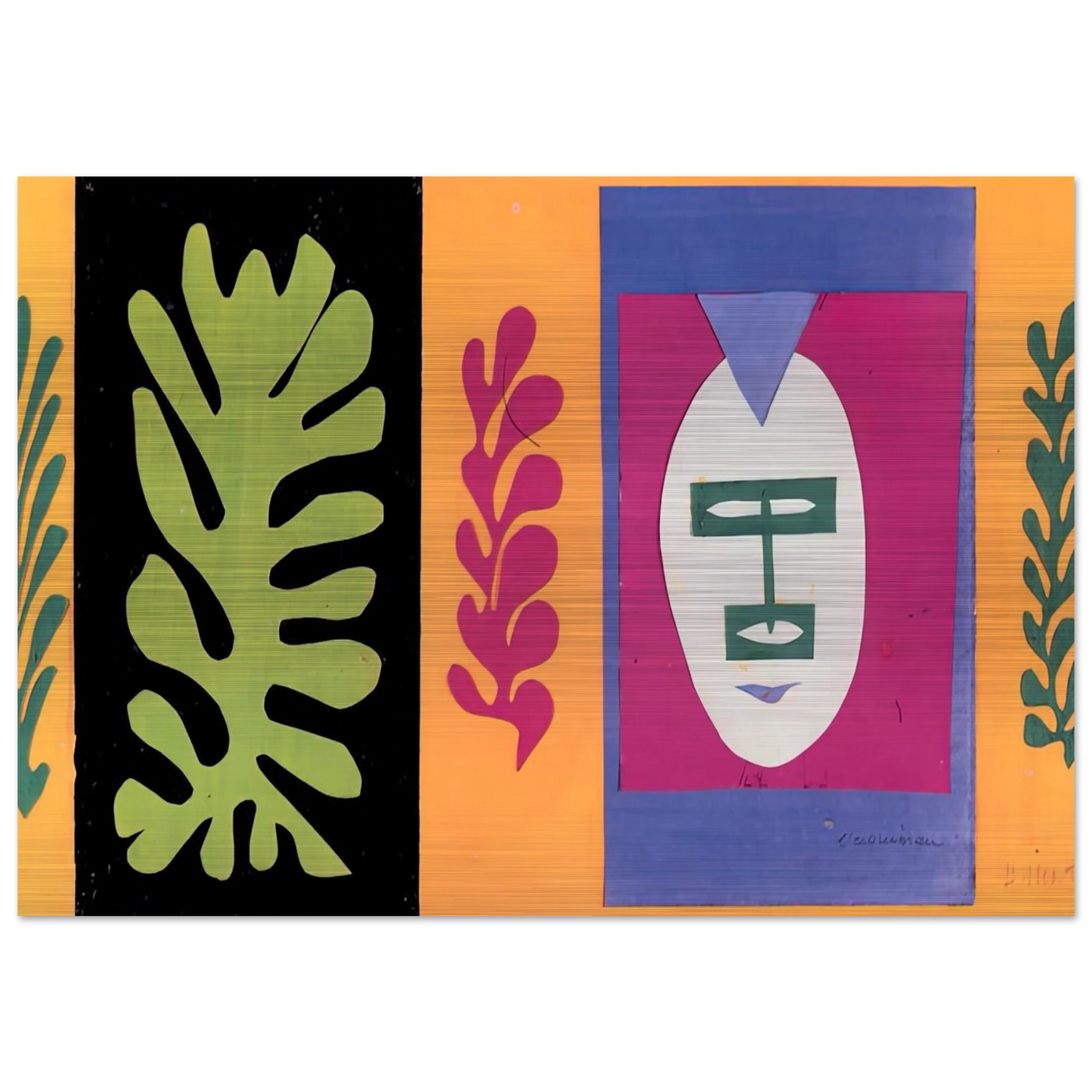 THE ESCHIMO 1947 - Henri Matisse Brushed Aluminum Print - 70x100 cm / 28x40 inches | Henri Matisse Aluminum Print | Henri Matisse Prints