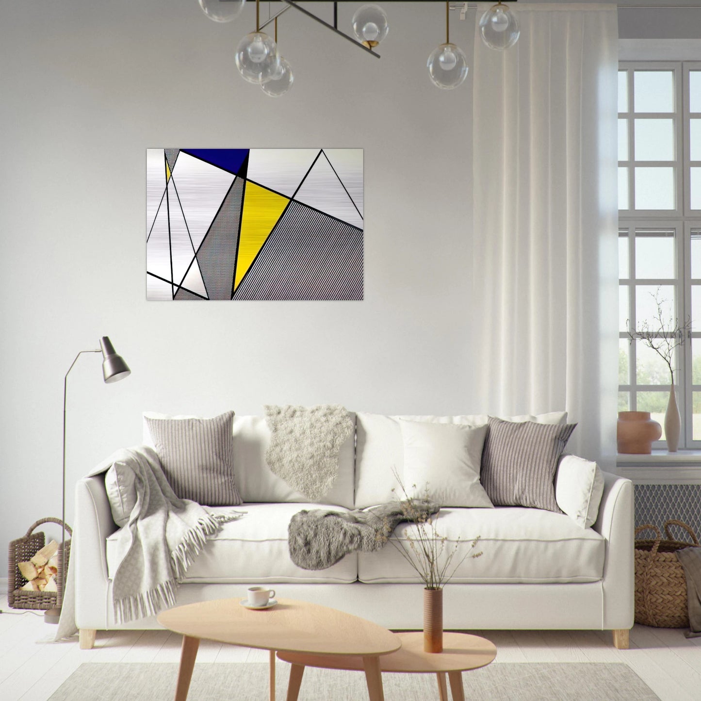 PERFECT PAINTING 1 1985 - Roy Lichtenstein Brushed Aluminum Print - 70x100 cm / 28x40 inches | Roy Lichtenstein Aluminum Print | Roy Lichtenstein Prints