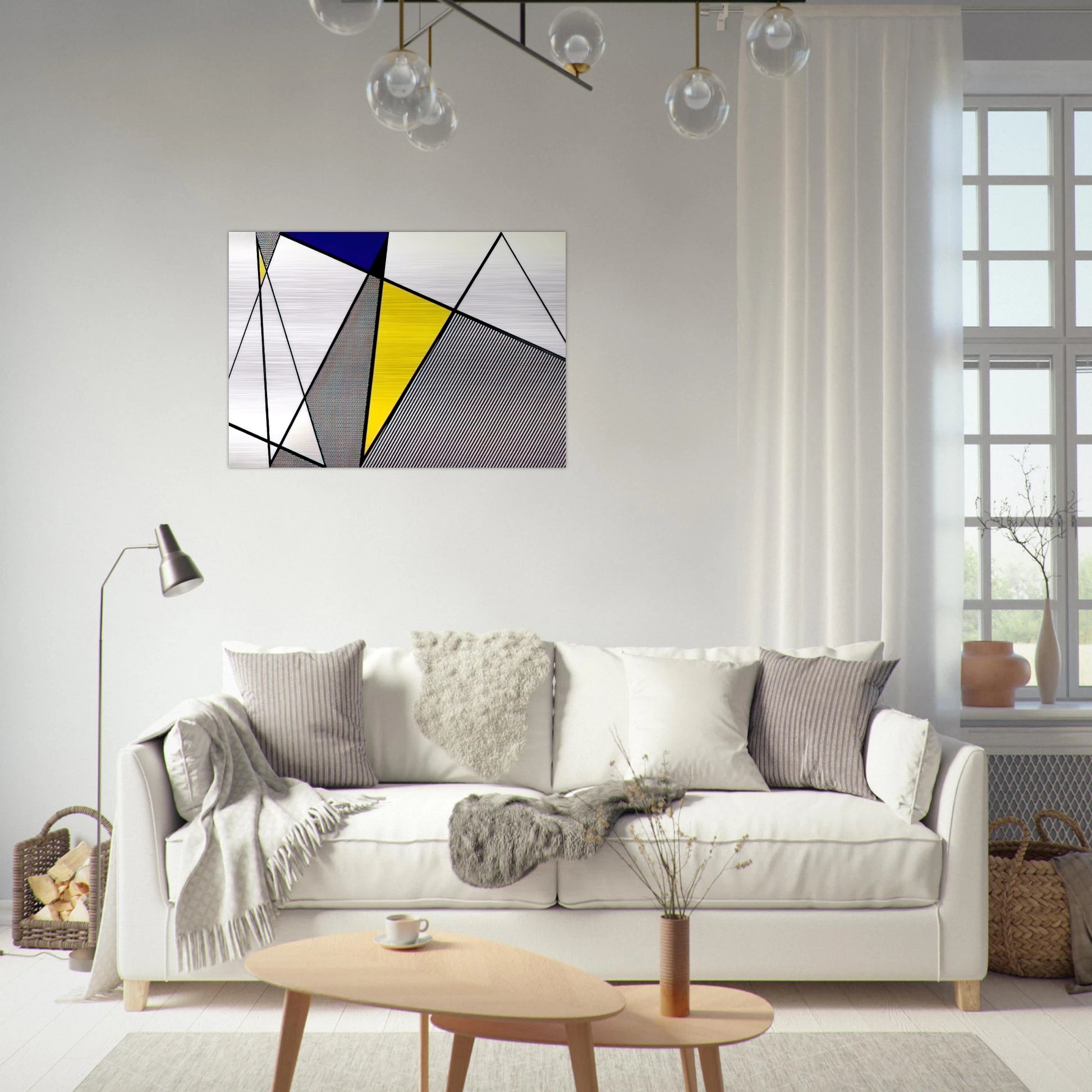 PERFECT PAINTING 1 1985 - Roy Lichtenstein Brushed Aluminum Print - 70x100 cm / 28x40 inches | Roy Lichtenstein Aluminum Print | Roy Lichtenstein Prints
