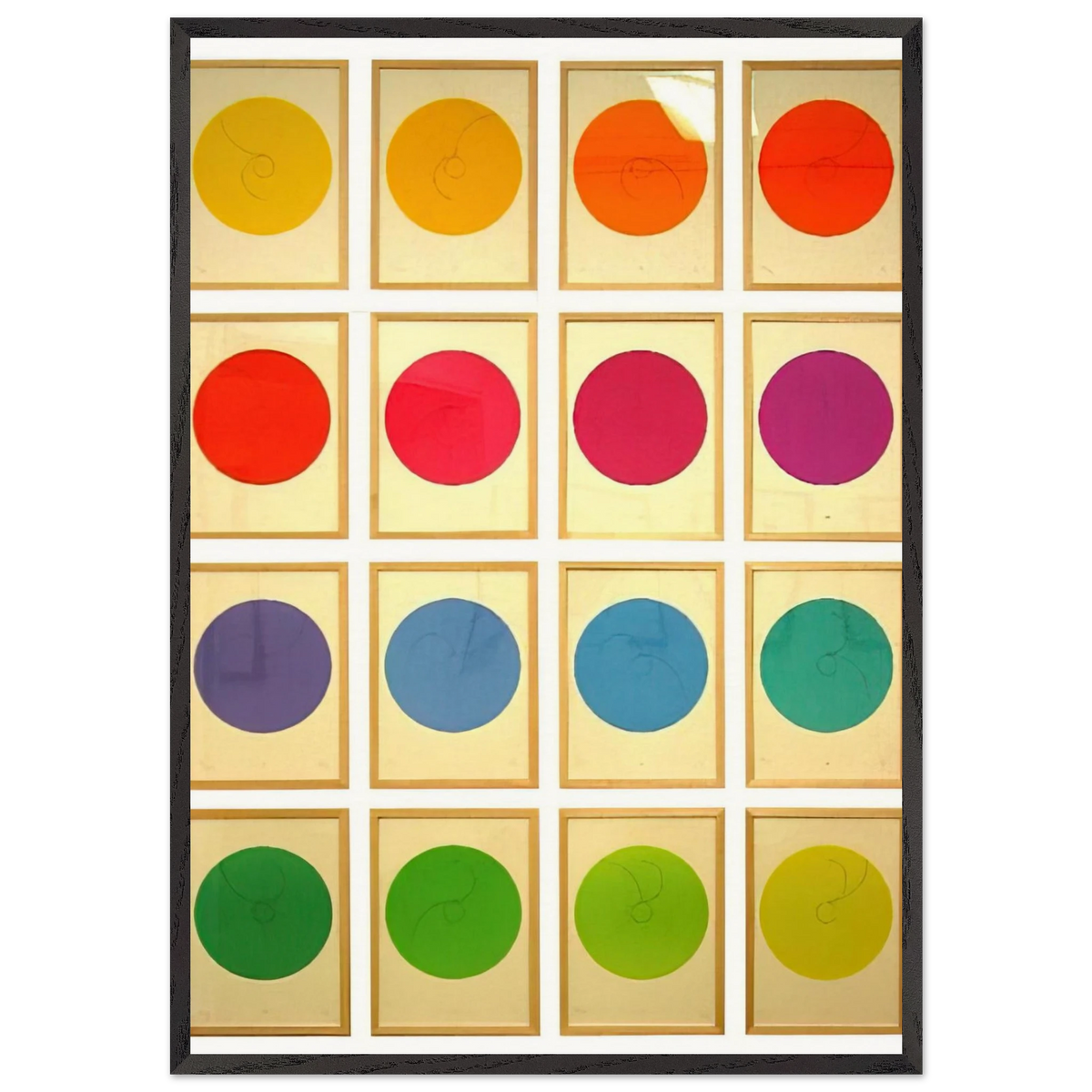 Constellations - 1974 - Max Bill 70x100 cm / 28x40 inches Framed Art Print – Black Wooden Frame