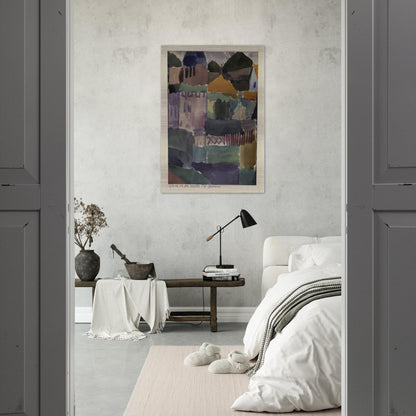 IN THE HOUSES OF ST GERMAIN 1914 - Paul Klee Brushed Aluminum Print - 70x100 cm / 28x40 inches | Paul Klee Aluminum Print | Paul Klee Prints