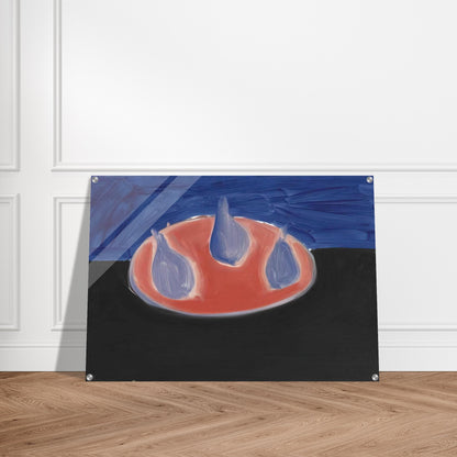 Poires sur une assiette rose - 1954 - Nicolas de Stael Acrylic Print - 70x100 cm / 28x40″ inches