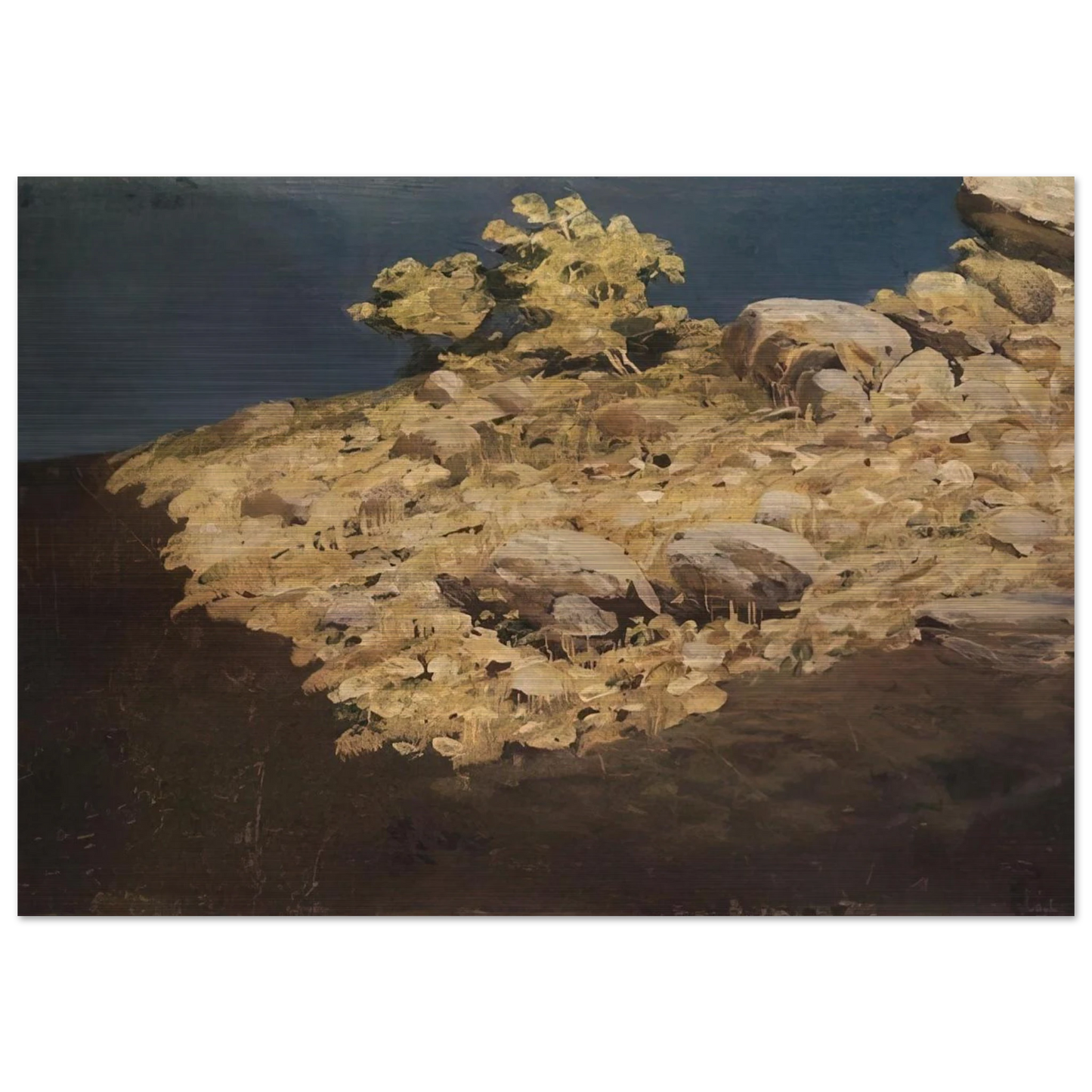 Mountain slope. Crimea - Arkhyp Kuindzhi Brushed Aluminum Print - 70x100 cm / 28x40 inches | Arkhyp Kuindzhi Aluminum Print | Arkhyp Kuindzhi Prints
