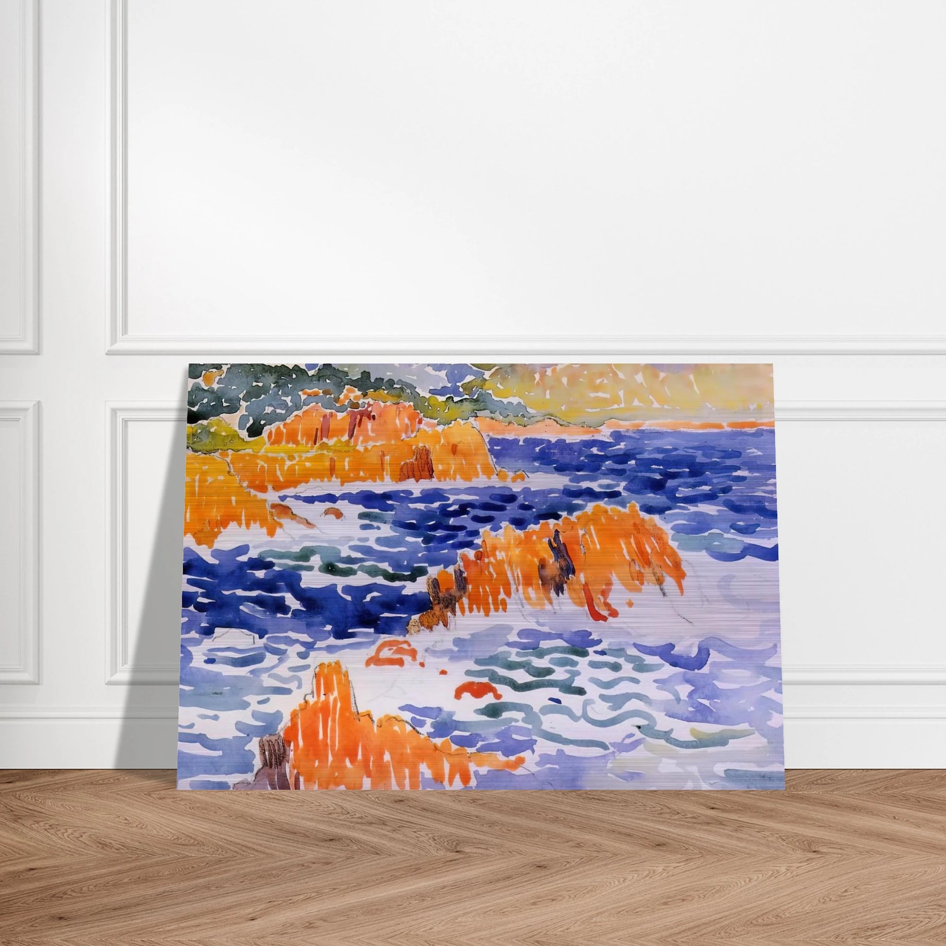 Rocks at Trayas - Henri-Edmond Cross Brushed Aluminum Print - 70x100 cm / 28x40 inches | Henri-Edmond Cross Aluminum Print | Henri-Edmond Cross Prints