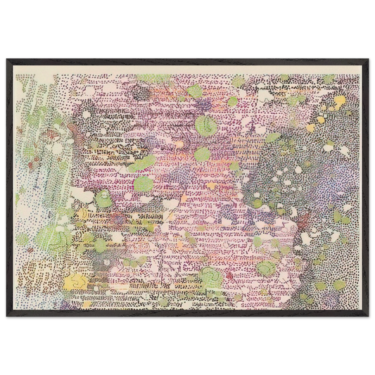 I Part of Sabine D Region Southwest Mare Tranquilitatis from Lithographs Based on Geologic Maps of Lunar Orbiter and Apollo Landing Sites - 1972 - Nancy Graves 70x100 cm / 28x40 inches Framed Art Print – Black Wooden Frame