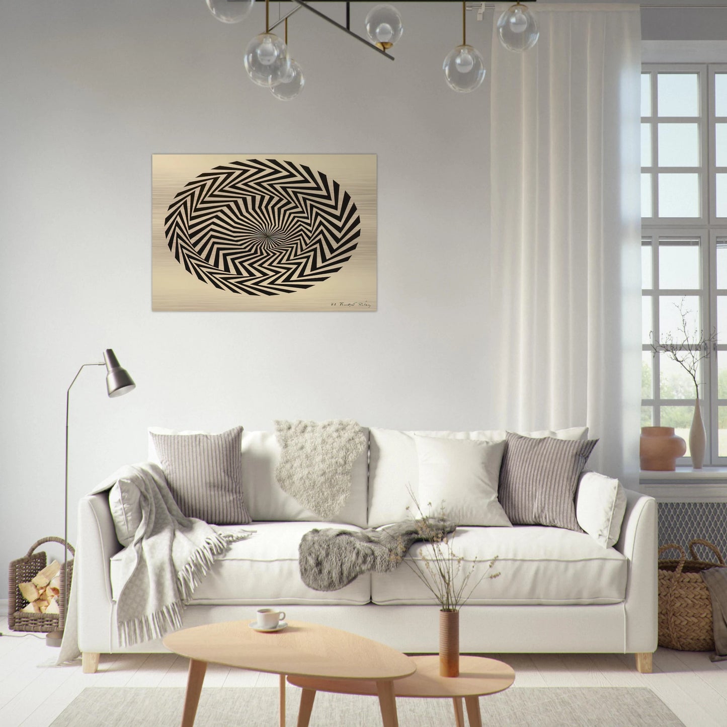 BLAZE STUDY 1962 - Bridget Riley Brushed Aluminum Print - 70x100 cm / 28x40 inches | Bridget Riley Aluminum Print | Bridget Riley Prints