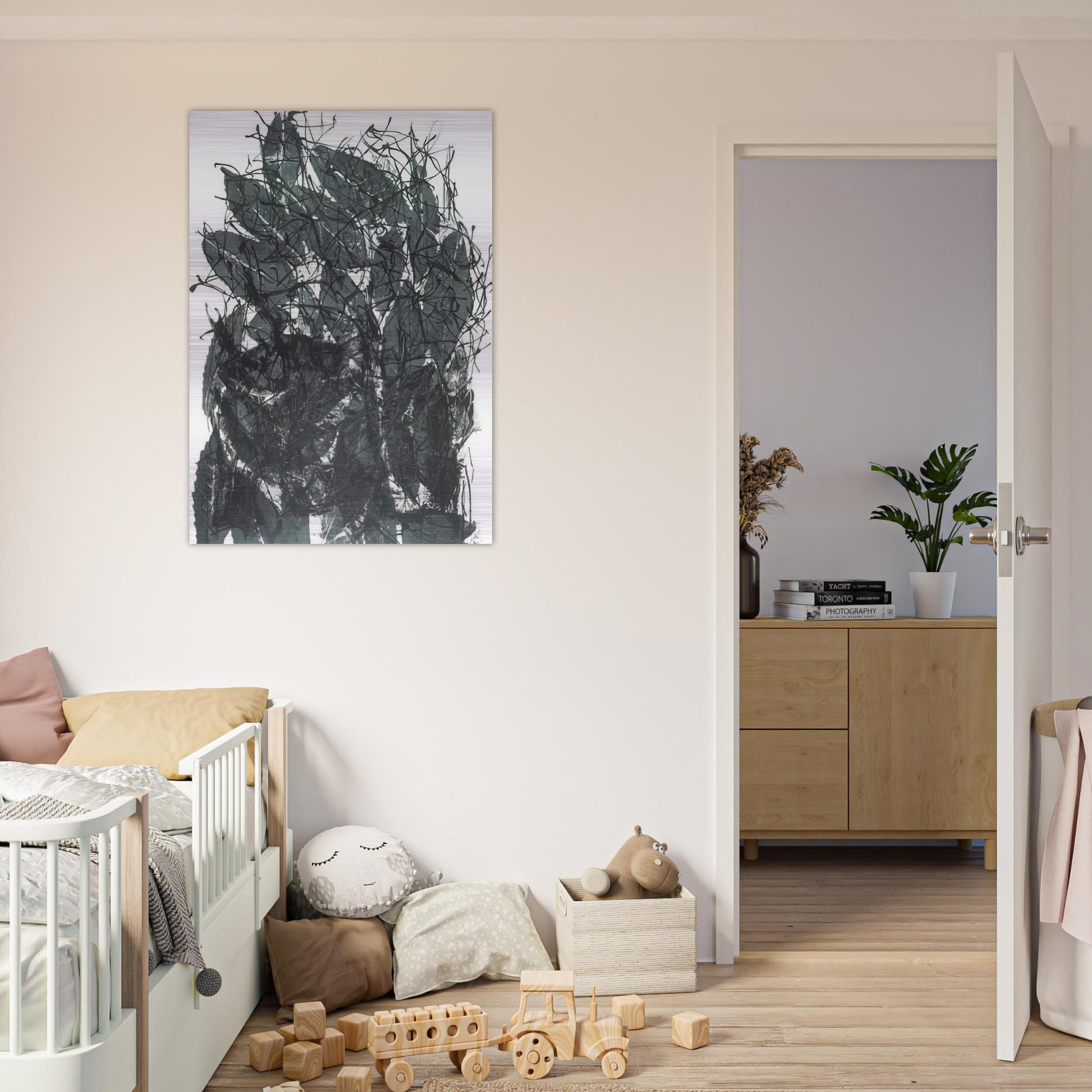Leaves I - Jean-Paul Riopelle Brushed Aluminum Print - 70x100 cm / 28x40 inches | Jean-Paul Riopelle Aluminum Print | Jean-Paul Riopelle Prints