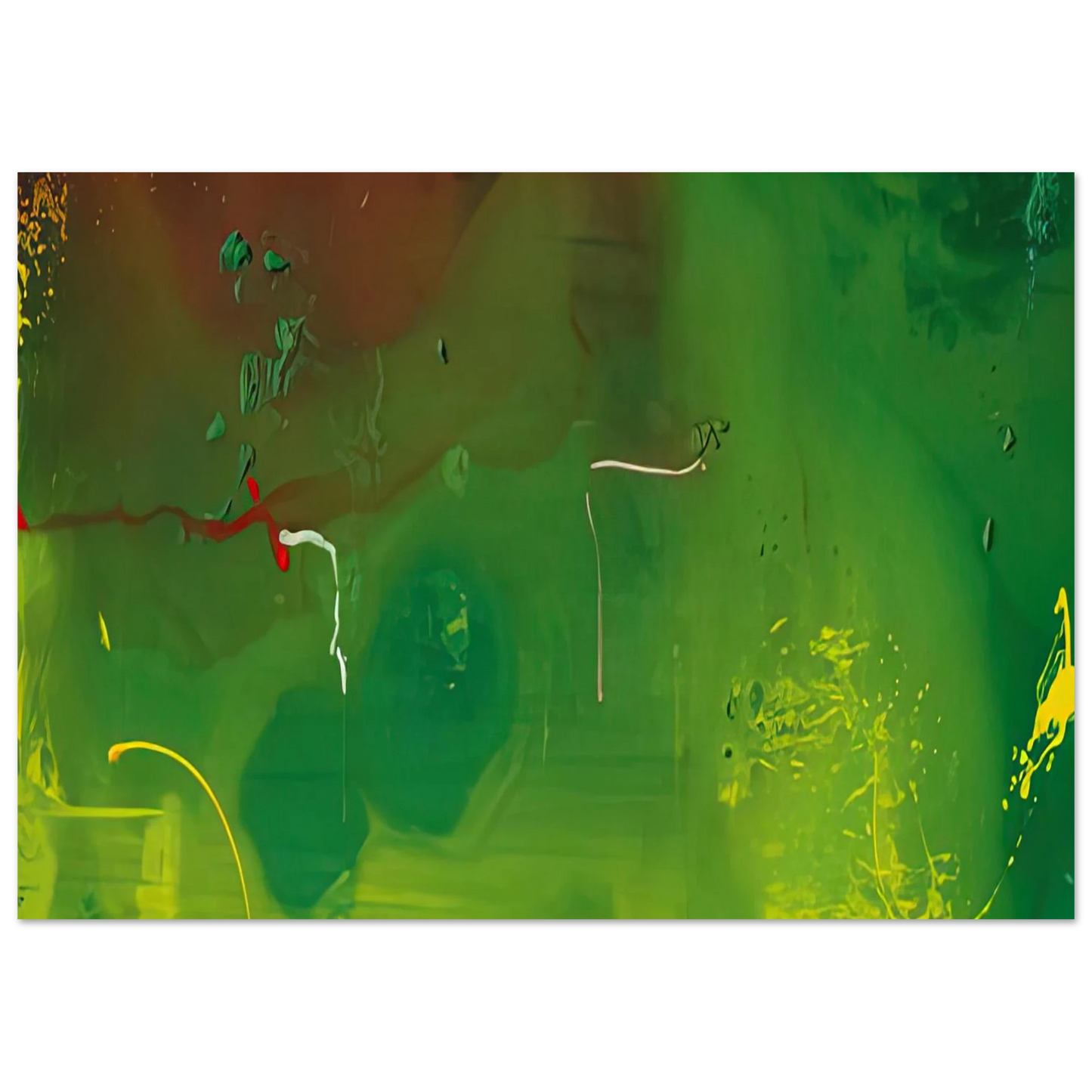 Helen Frankenthaler - Petroglyphs, 1990- Wall Art - 21x29.7 cm / 8x12" - Premium Wooden Framed Poster With Fine Art Paper-canvas - Black frame