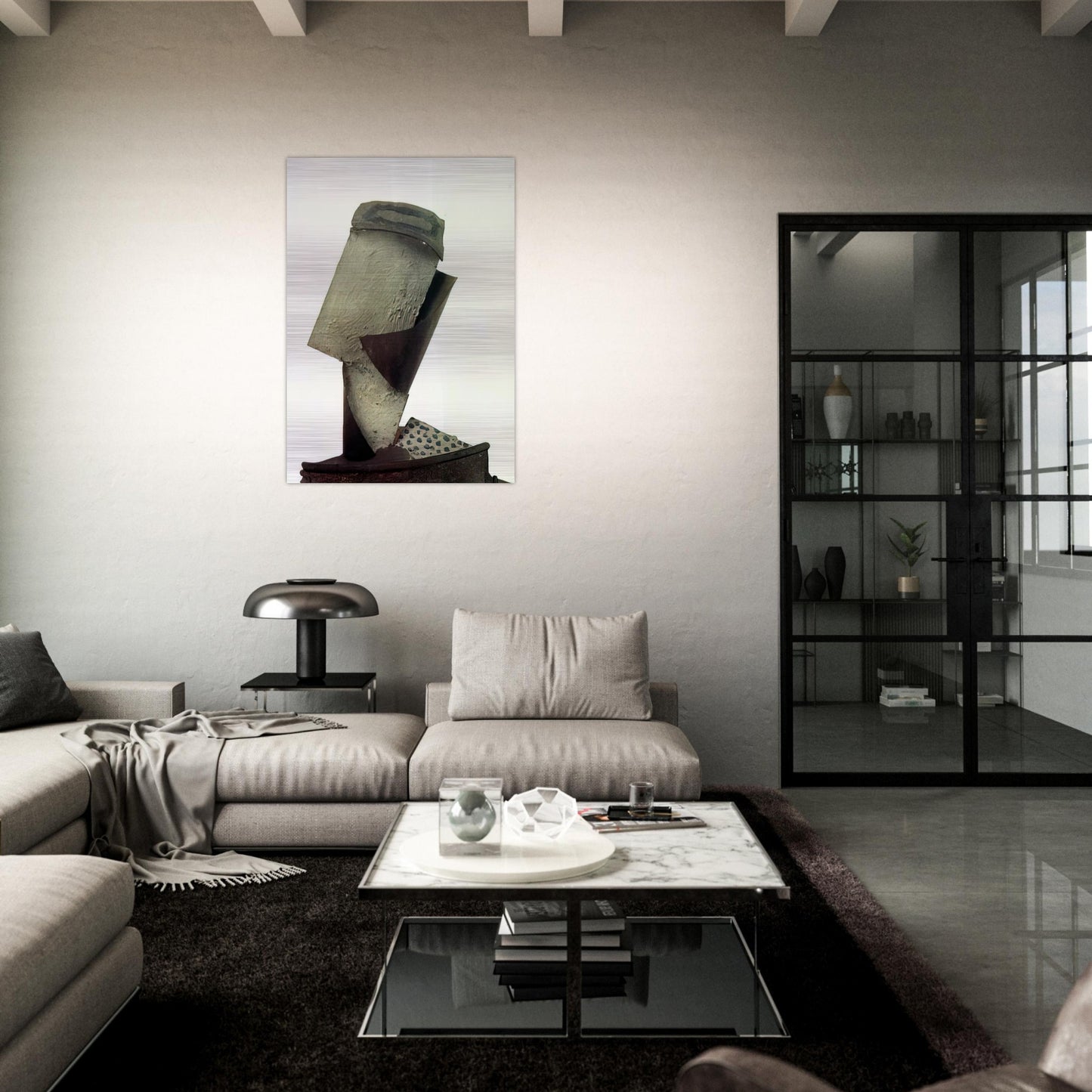 Glass - Pablo Picasso Brushed Aluminum Print - 70x100 cm / 28x40 inches | Pablo Picasso Aluminum Print | Pablo Picasso Prints