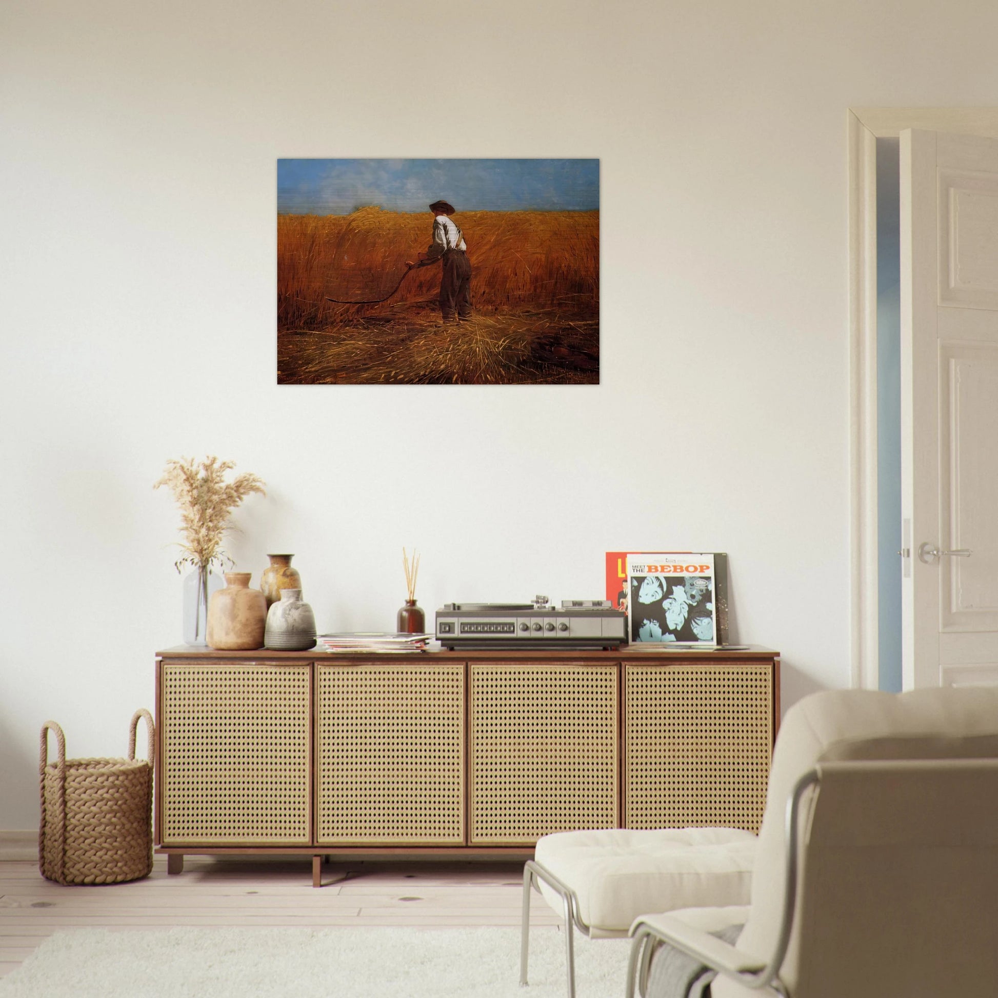 THE VETERAN IN A NEW FIELD - Winslow Homer Brushed Aluminum Print - 70x100 cm / 28x40 inches | Winslow Homer Aluminum Print | Winslow Homer Prints