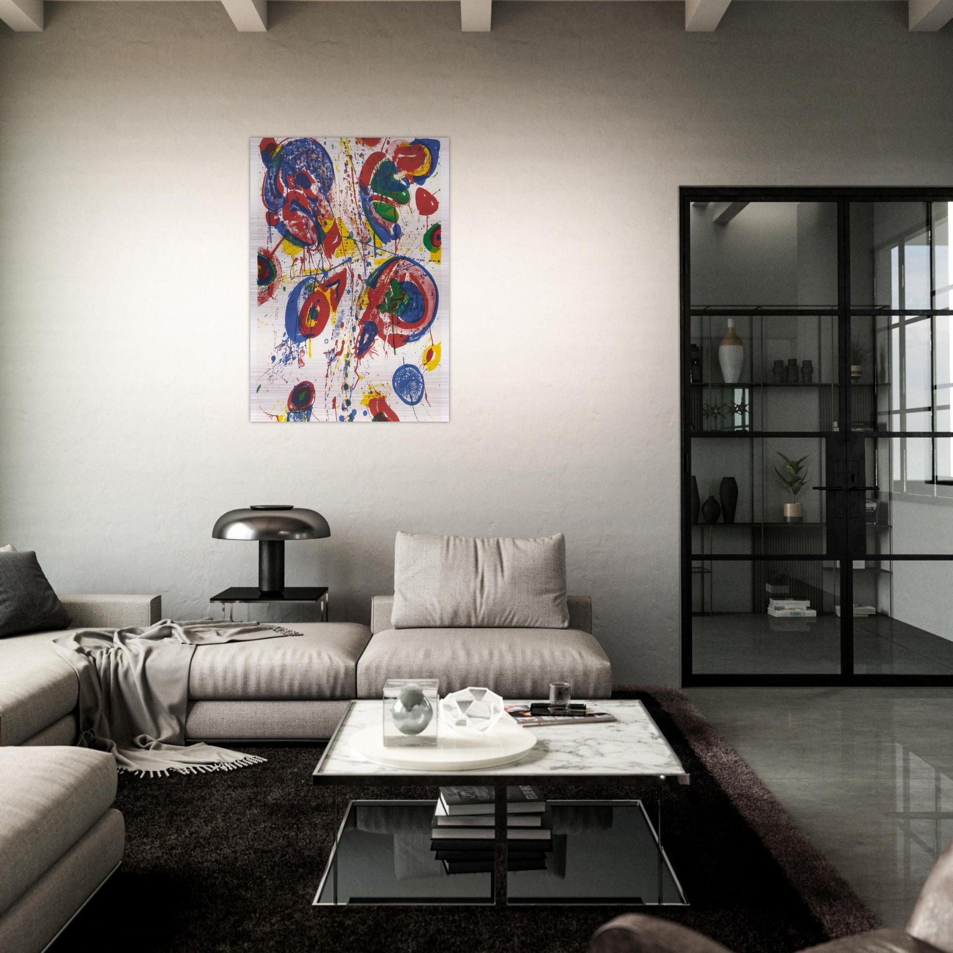 Bright Nothing - Sam Francis Brushed Aluminum Print - 70x100 cm / 28x40 inches | Sam Francis Aluminum Print | Sam Francis Prints