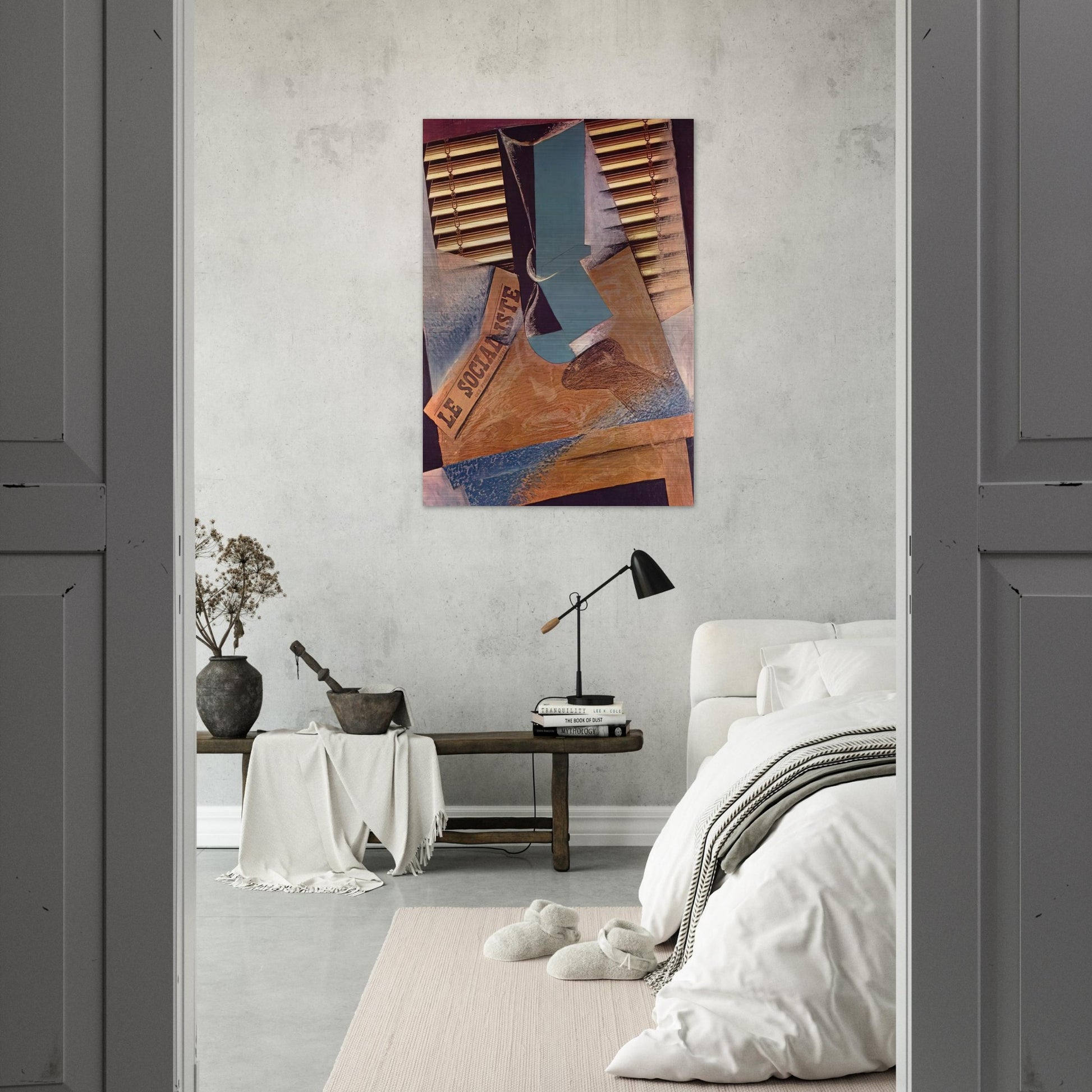 THE SUNBLIND 1914 - Juan Gris Brushed Aluminum Print - 70x100 cm / 28x40 inches | Juan Gris Aluminum Print | Juan Gris Prints