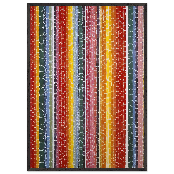 EARTH SERMON BEAUTY LOVE AND PEACE 1971 - Alma Woodsey Thomas 70x100 cm / 28x40 inches Framed Art Print – Black Wooden Frame