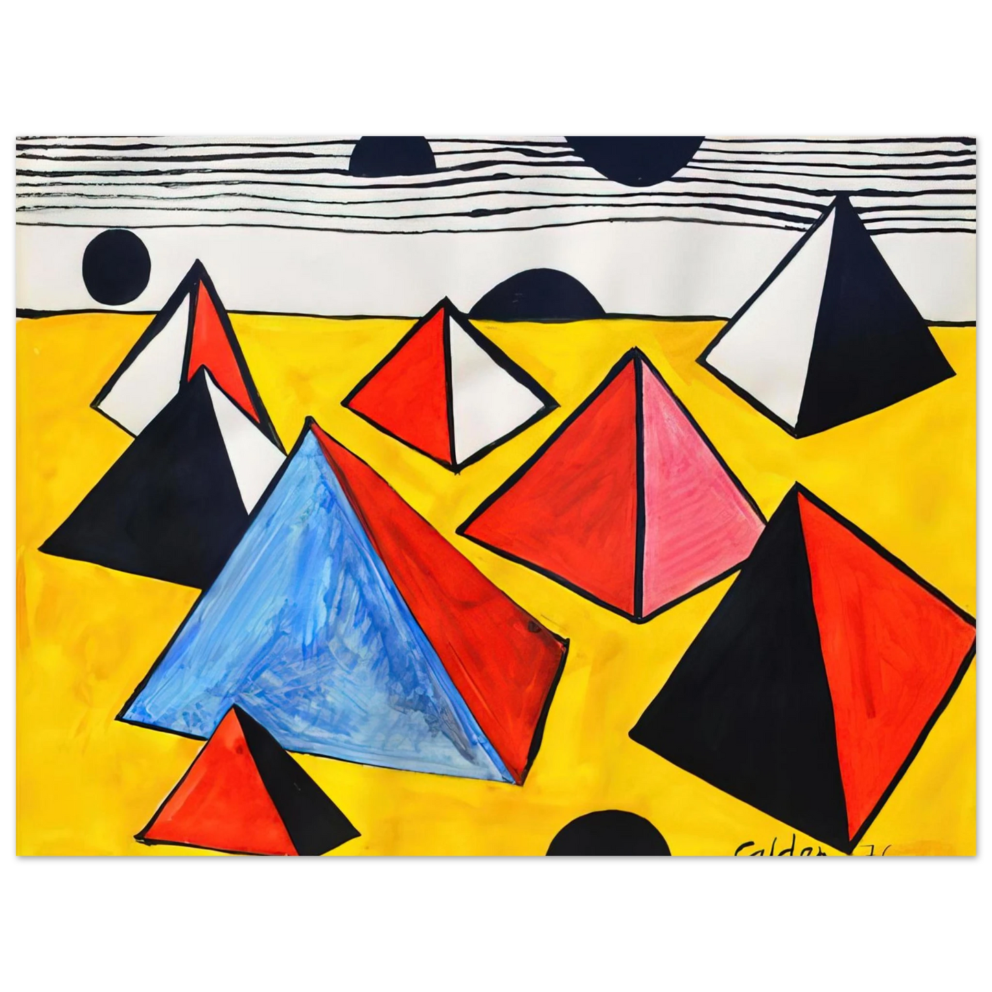 Alexander Calder - PYRAMIDS 1975 Fine Art Poster